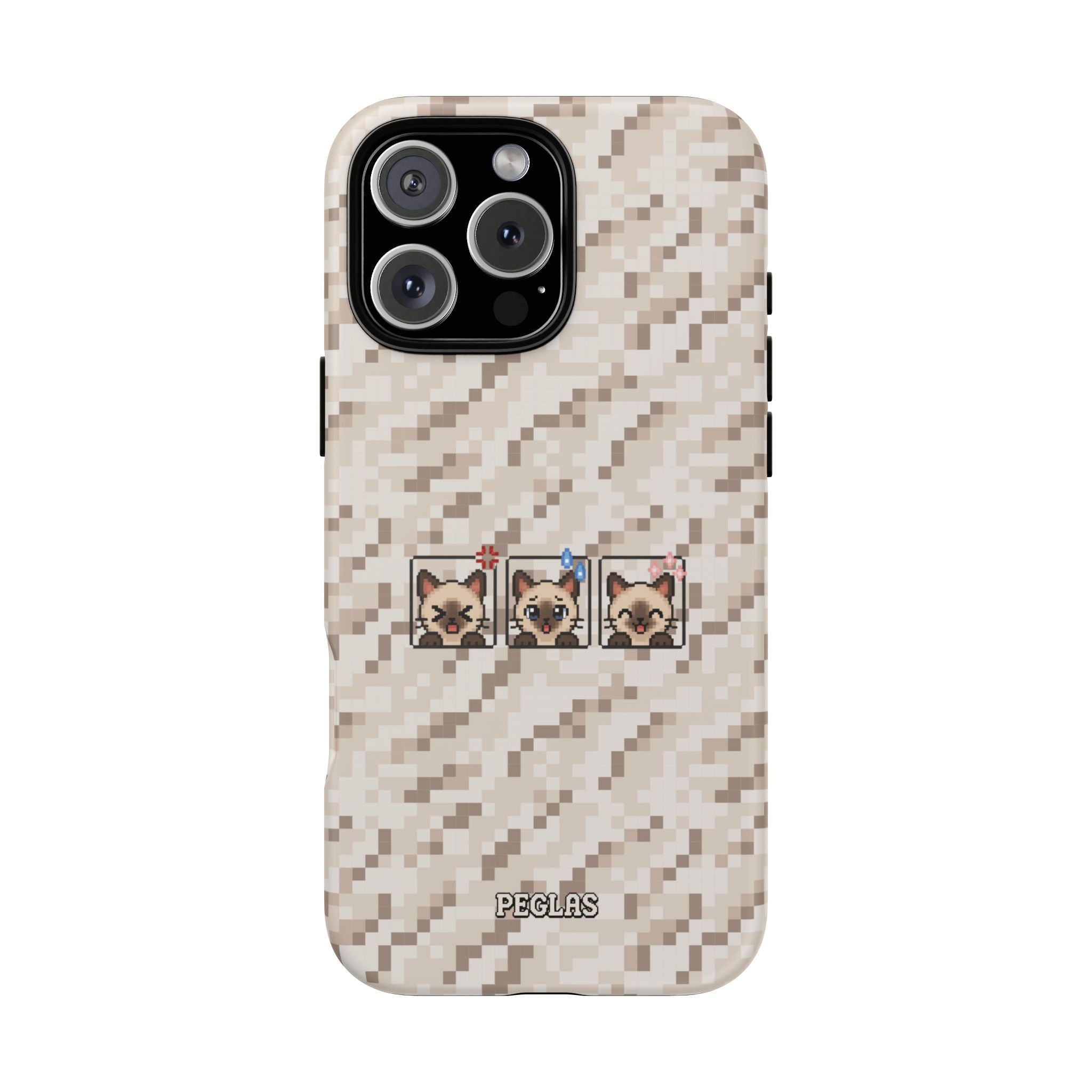 Pixel Cat Emojis Tough Phone Case