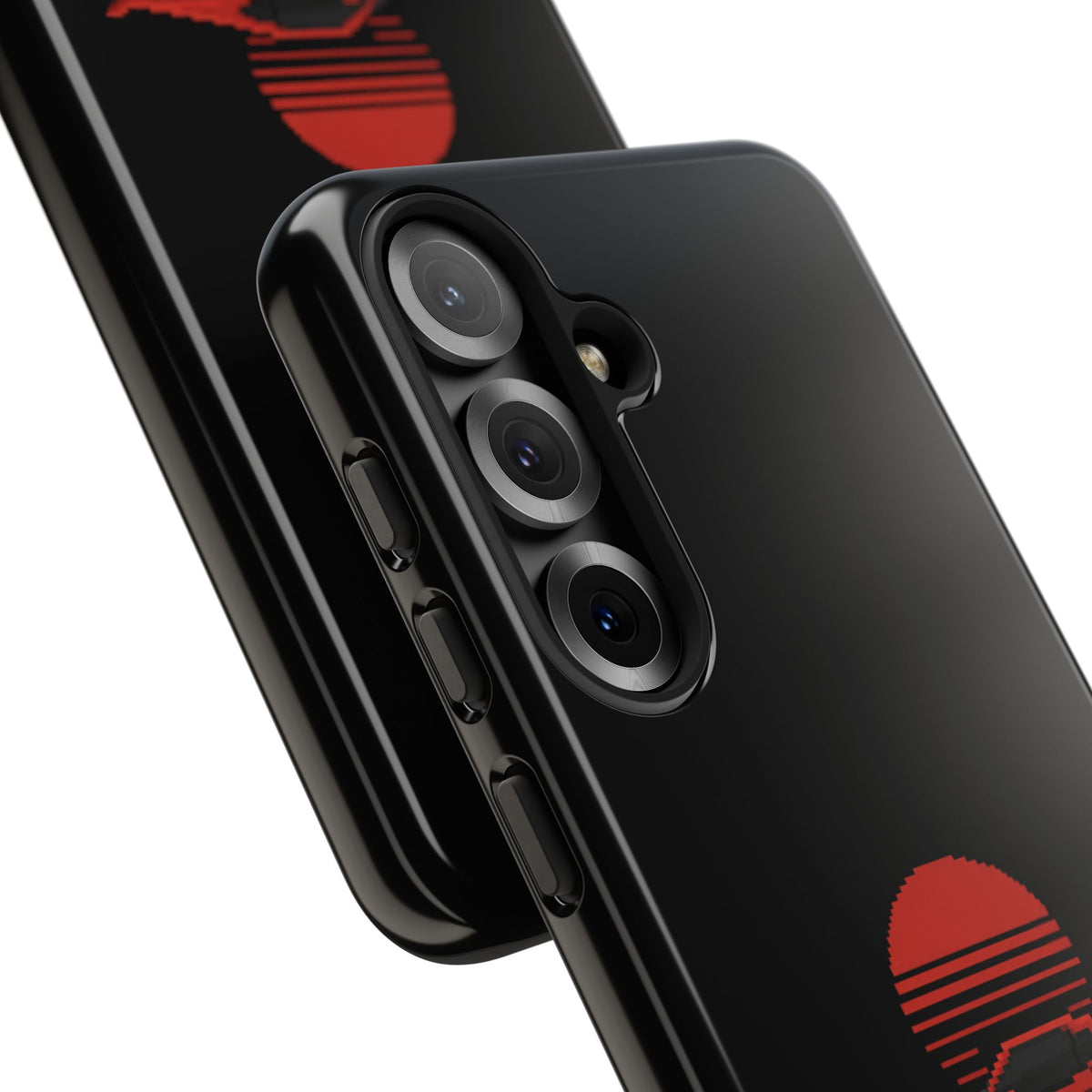 Vintage Red Sports Car Phone Case – Retro Sunset Design