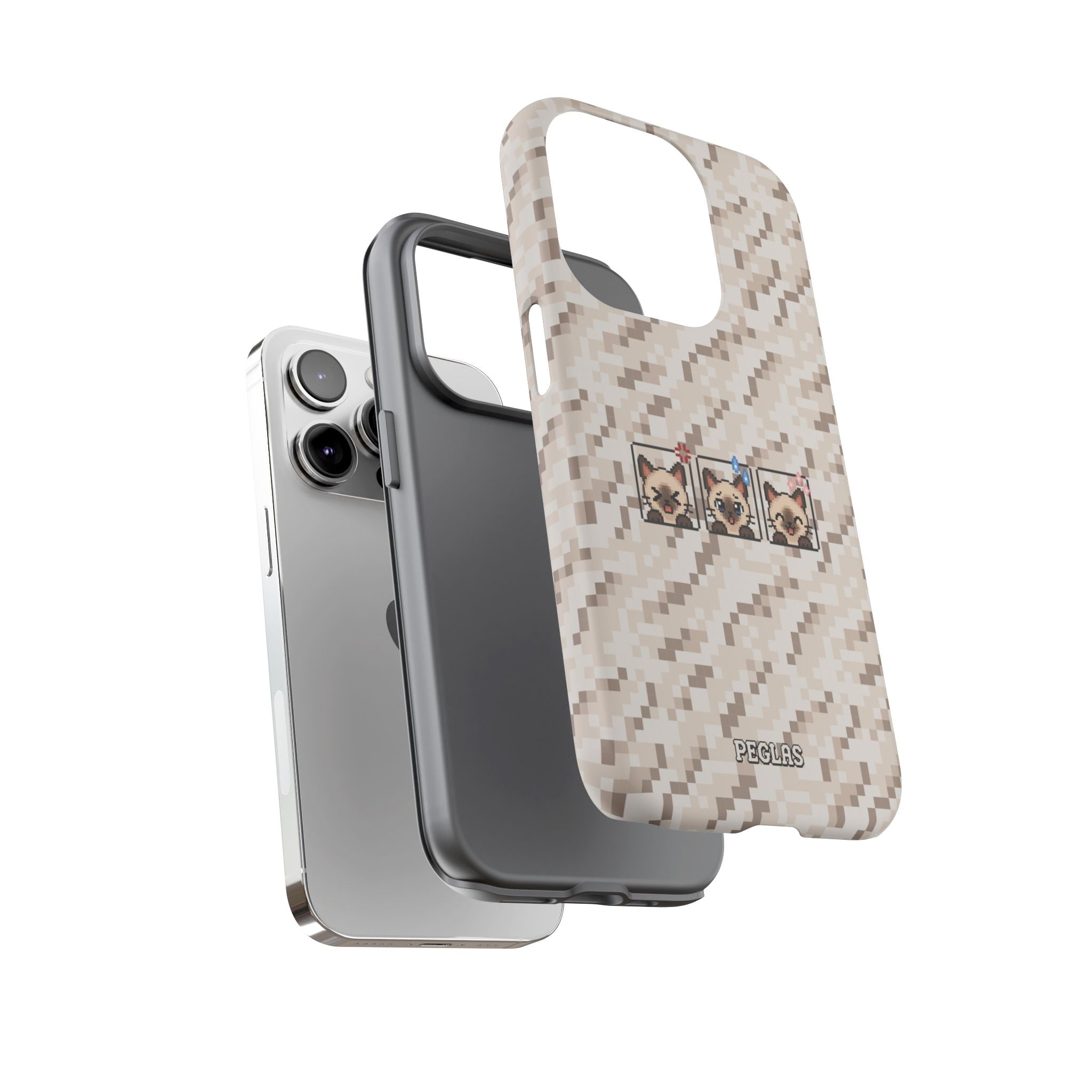Pixel Cat Emojis Tough Phone Case