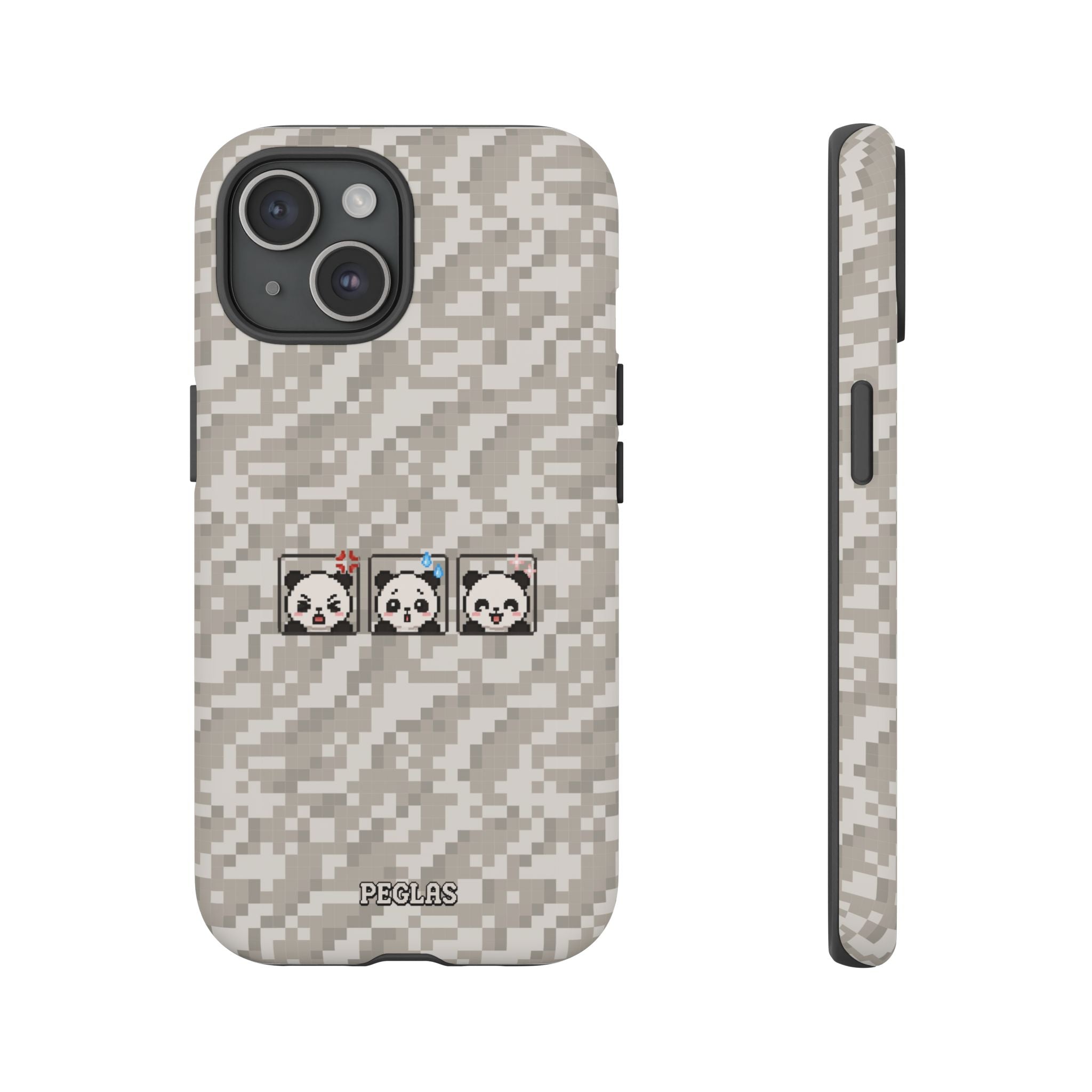 Pixel Panda Emojis Tough Phone Case