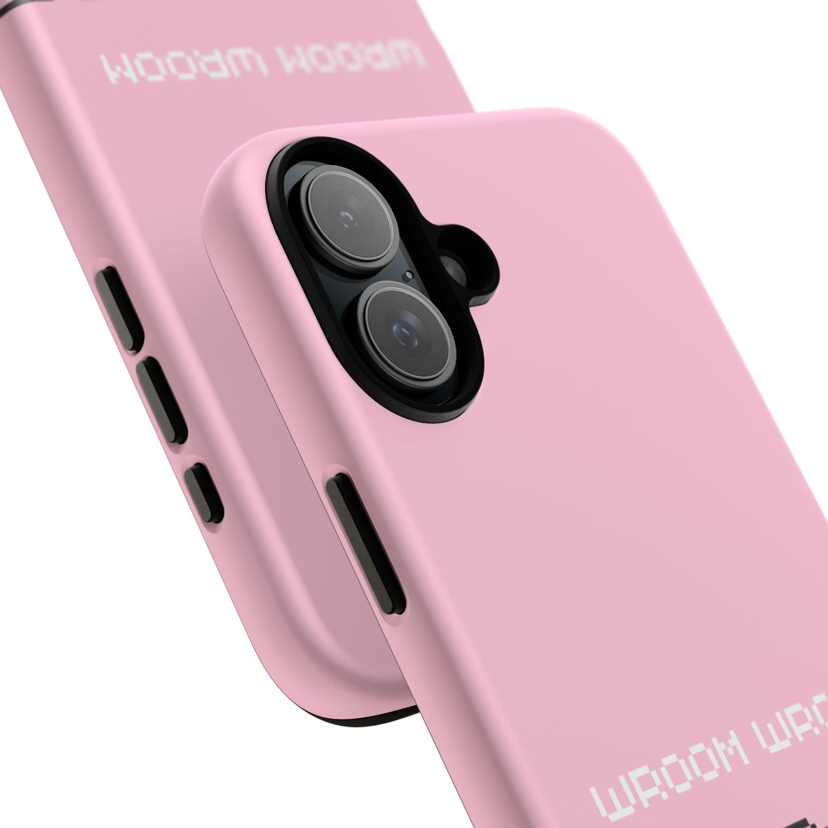 Pink Retro Pixel Cars Phone Case — "Wroom Wroom" Tough Protective Cover
