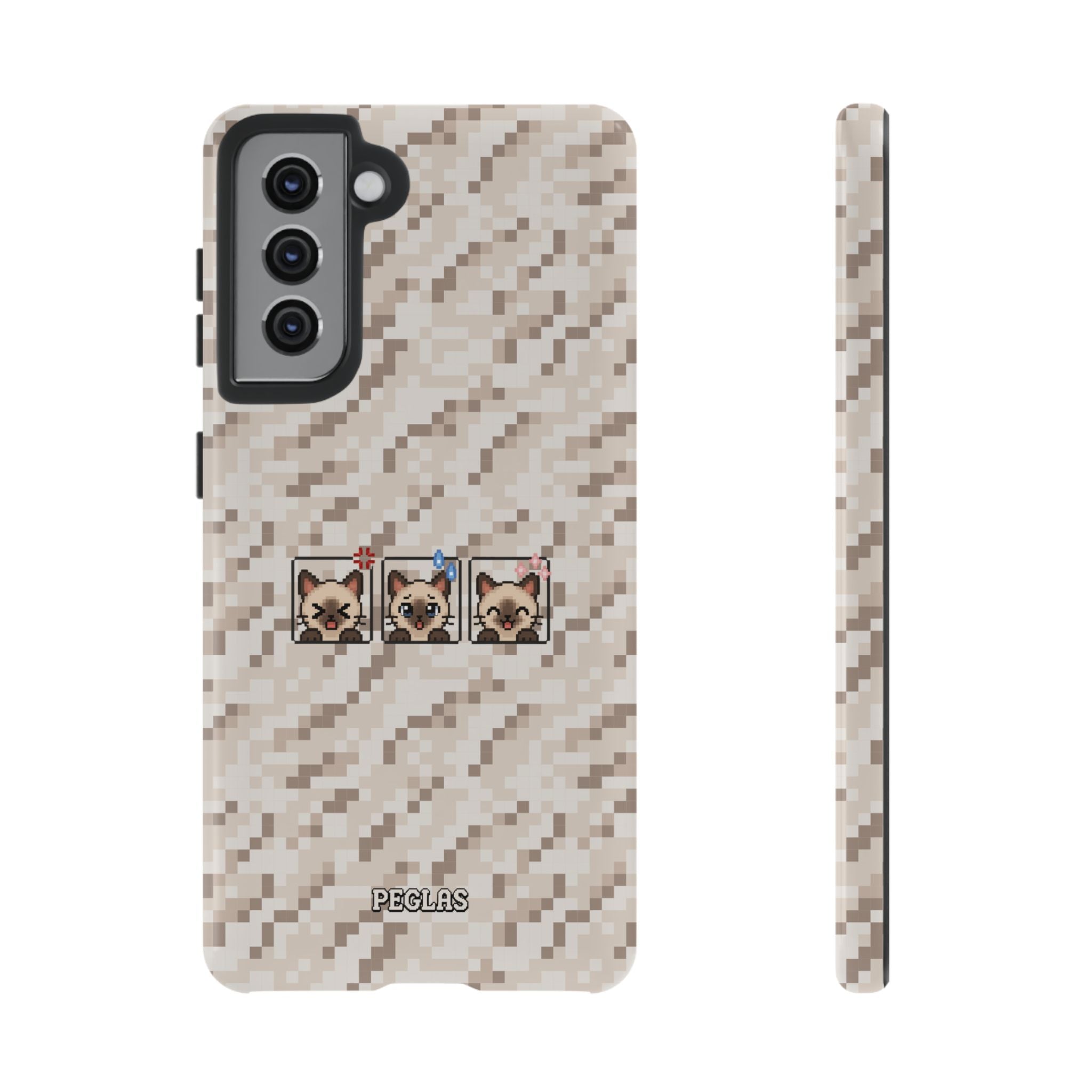 Pixel Cat Emojis Tough Phone Case