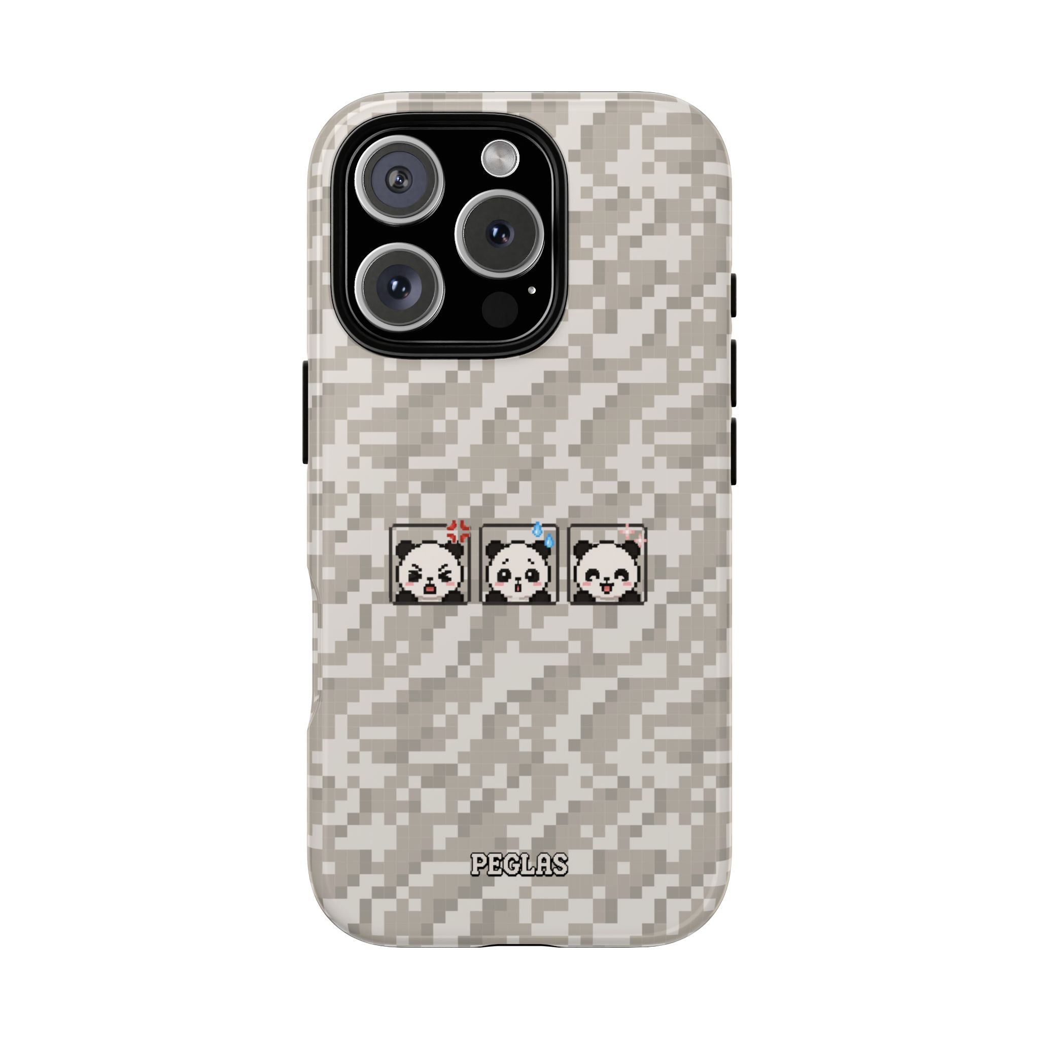 Pixel Panda Emojis Tough Phone Case