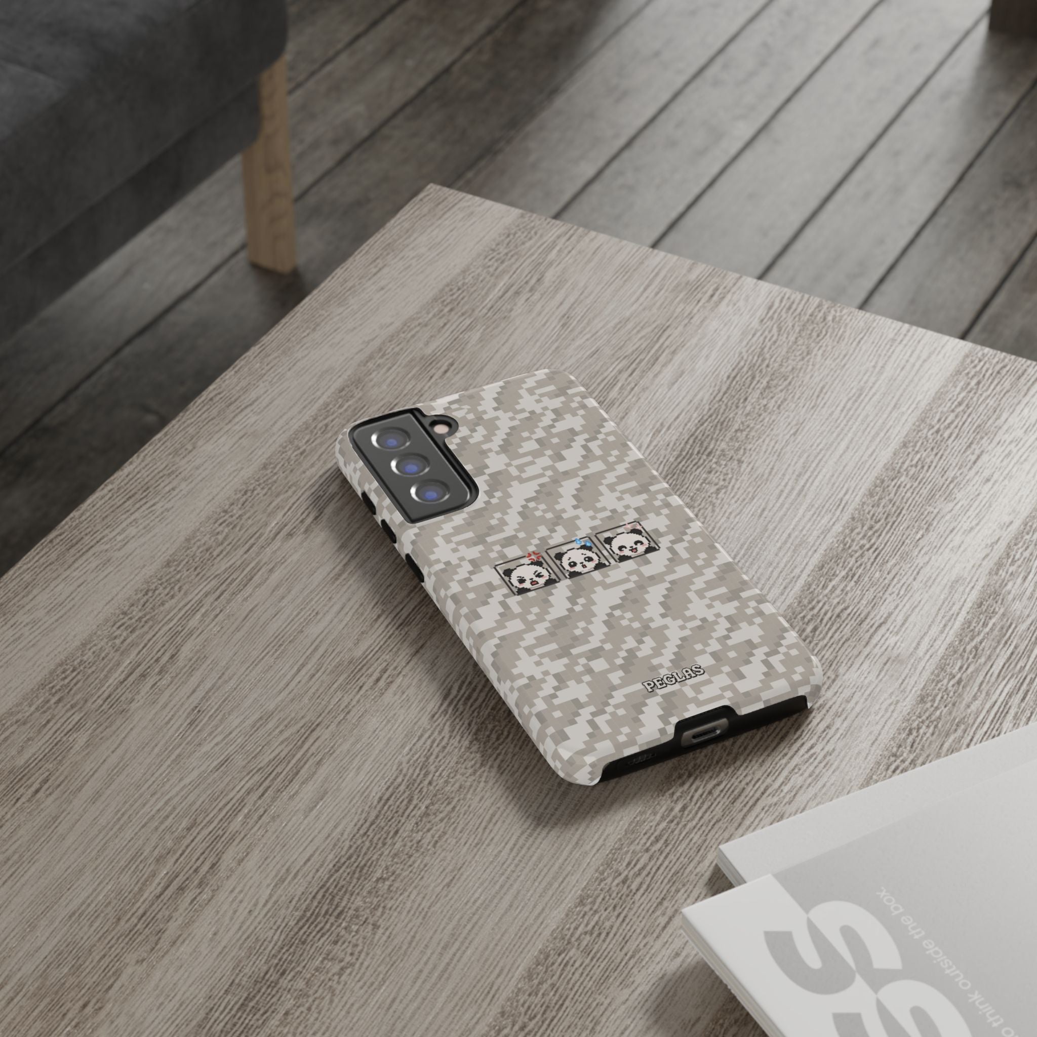 Pixel Panda Emojis Tough Phone Case