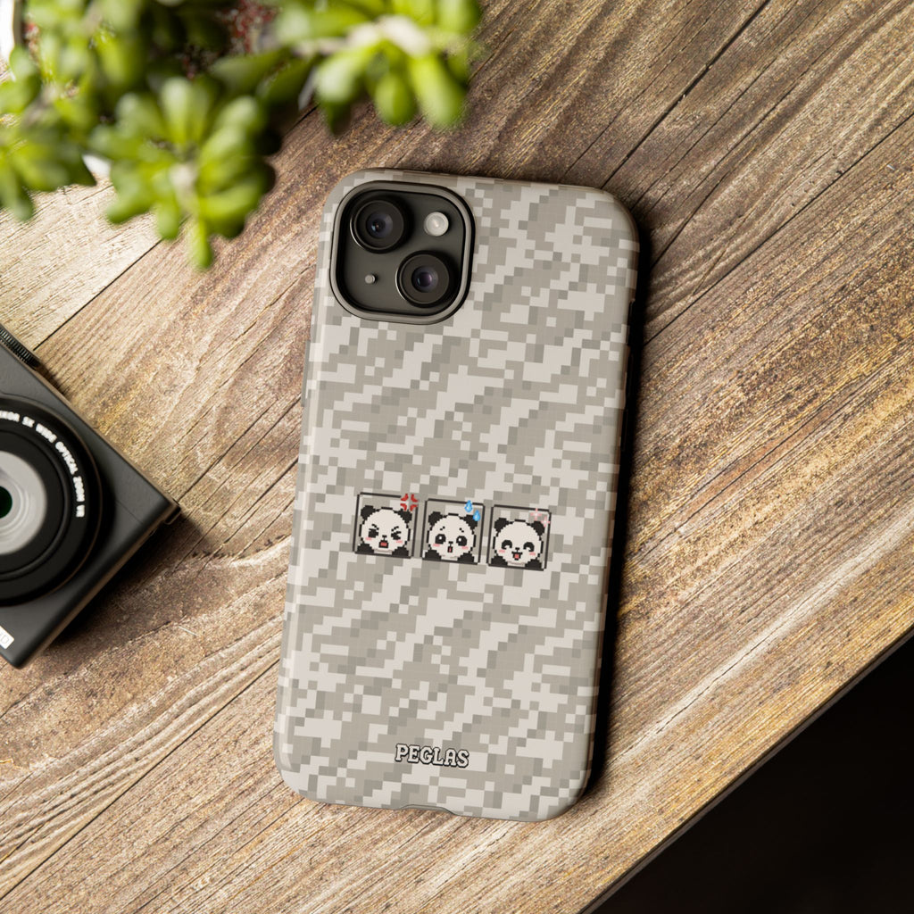 Pixel Panda Emojis Tough Phone Case