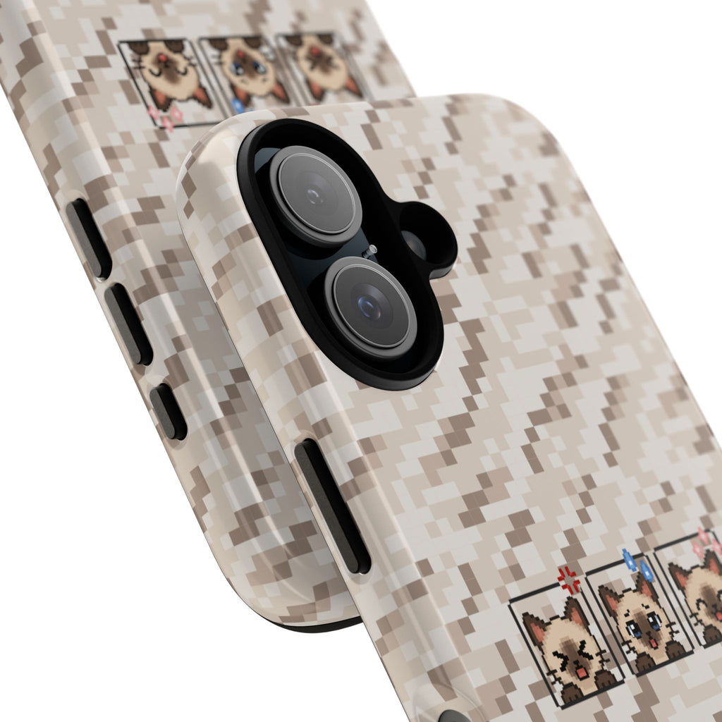 Pixel Cat Emojis Tough Phone Case