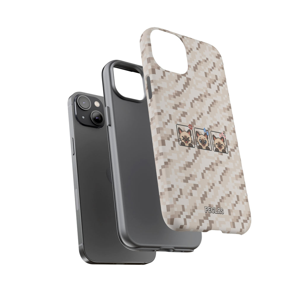 Pixel Cat Emojis Tough Phone Case