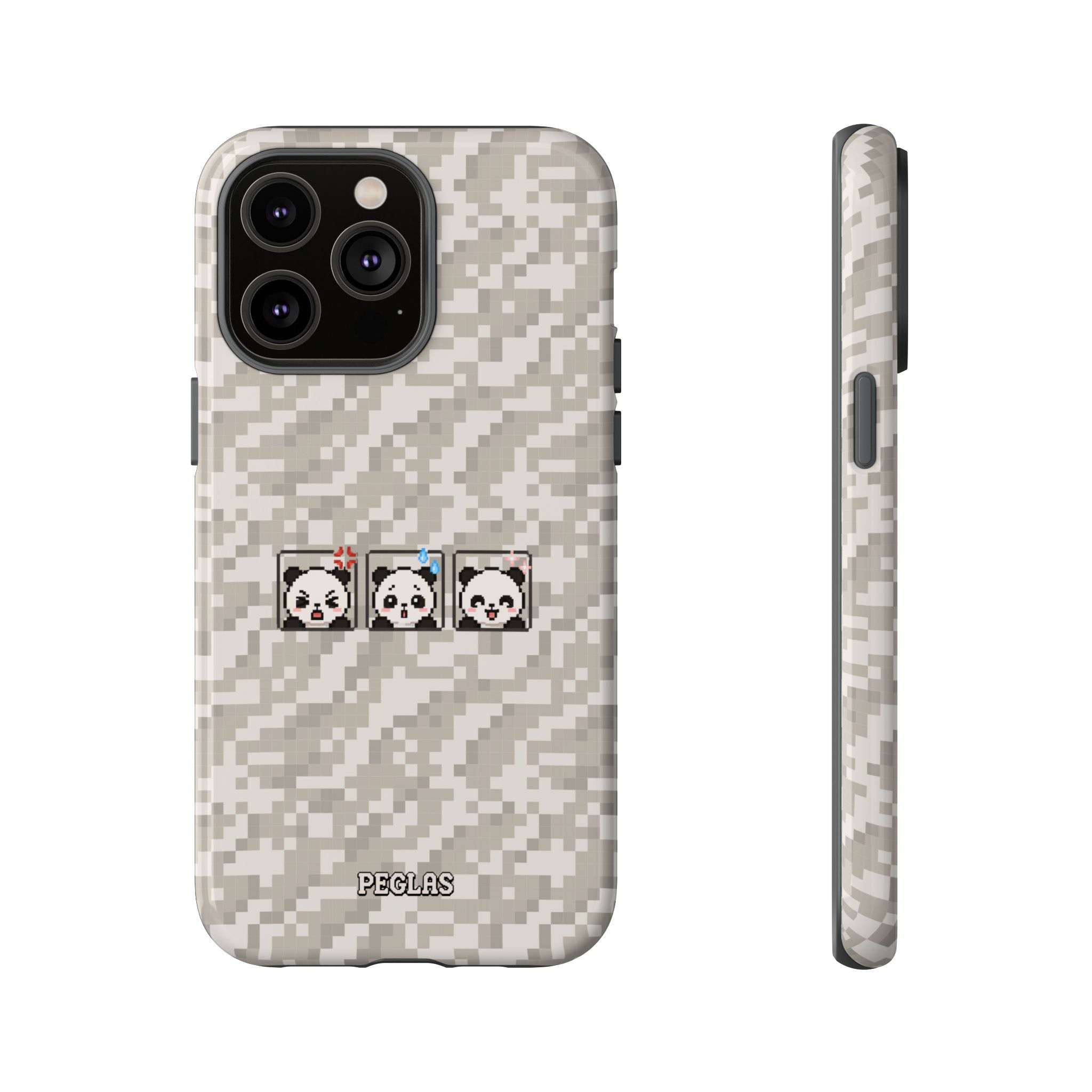 Pixel Panda Emojis Tough Phone Case