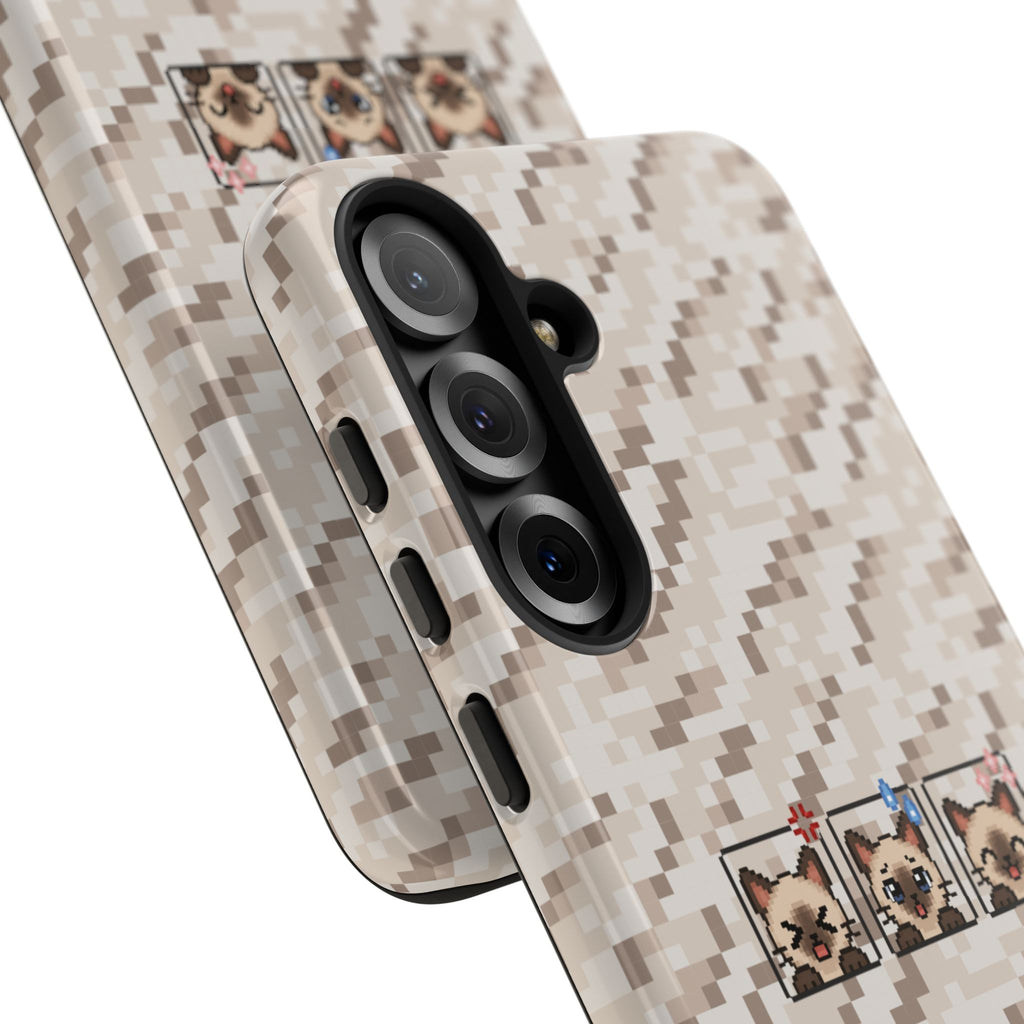 Pixel Cat Emojis Tough Phone Case
