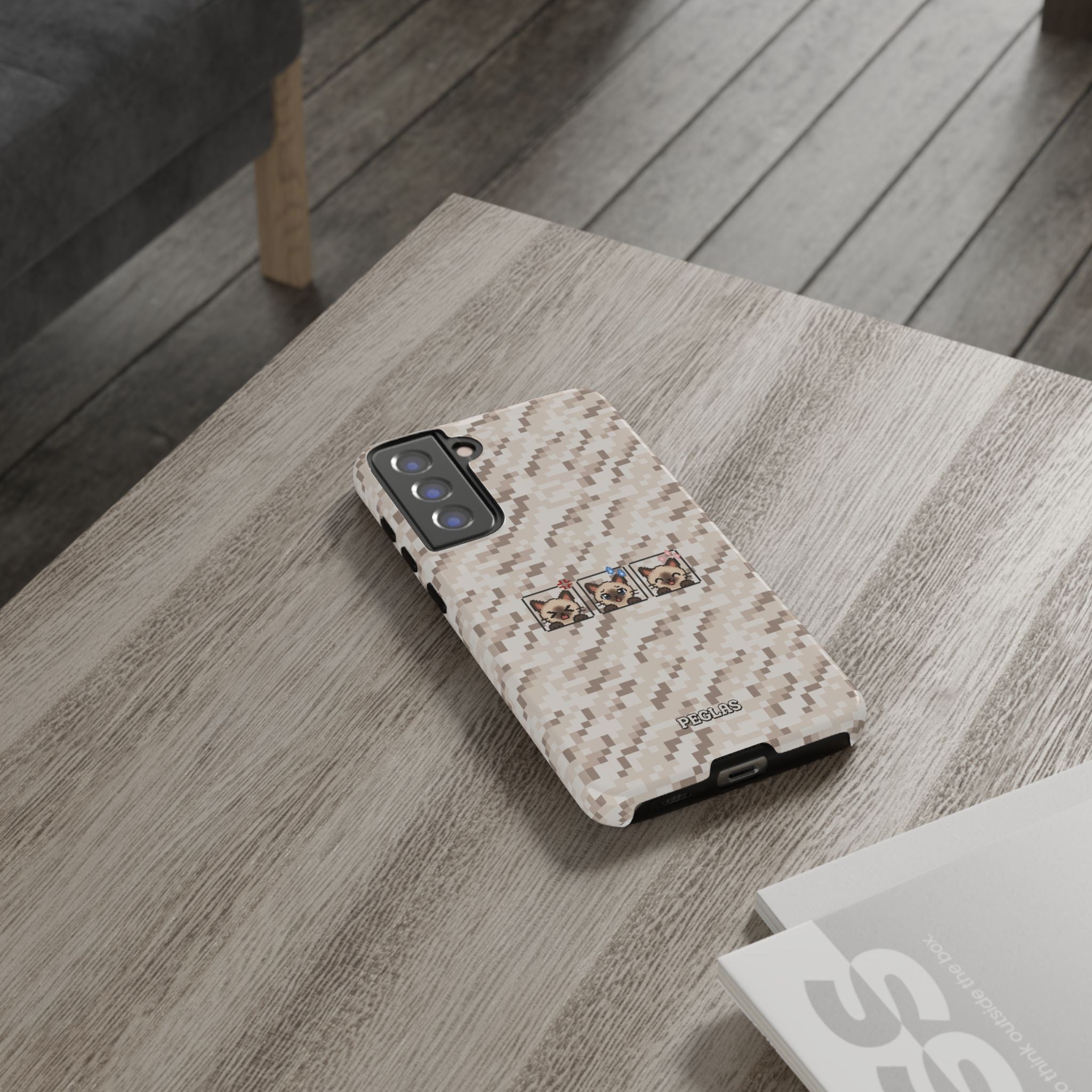 Pixel Cat Emojis Tough Phone Case