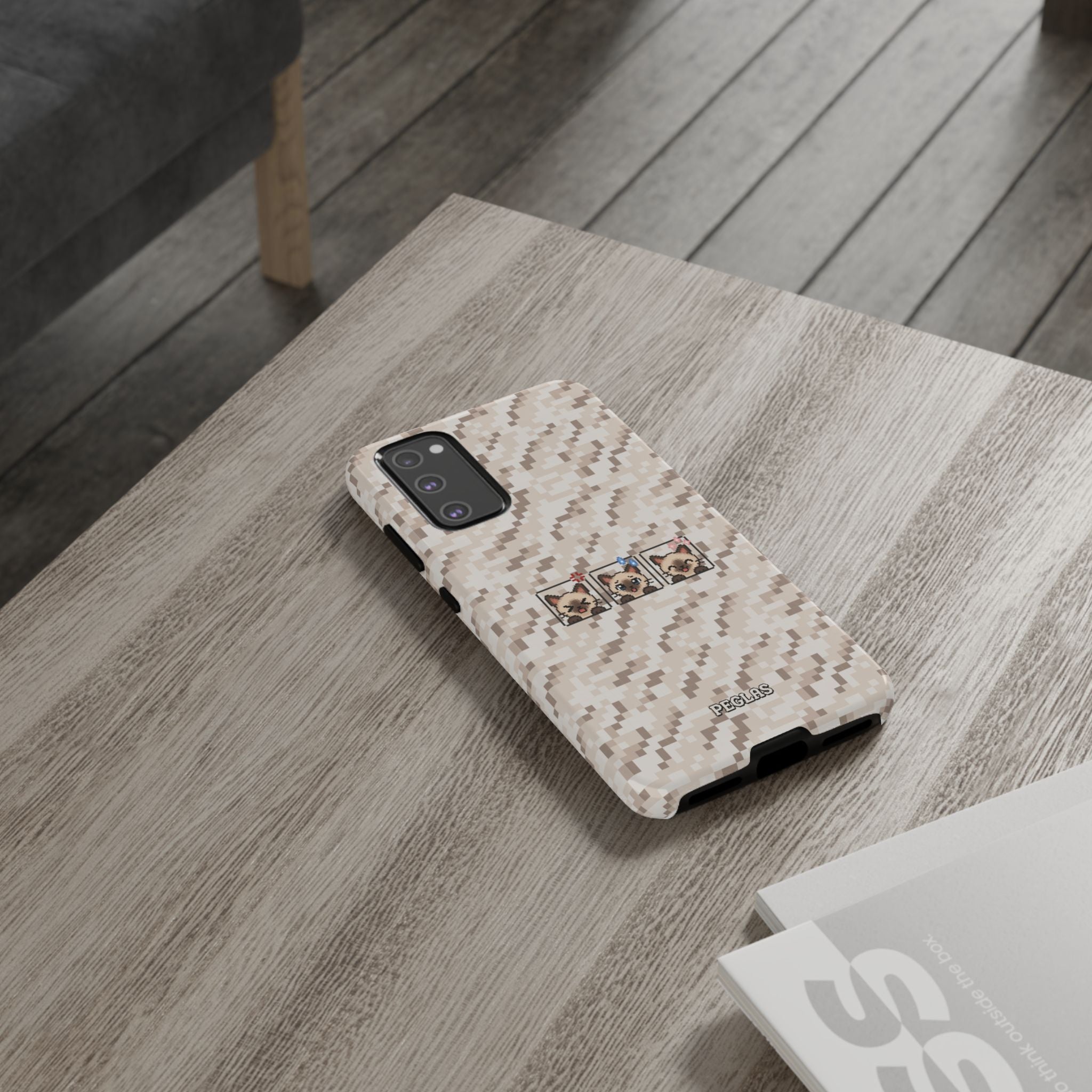 Pixel Cat Emojis Tough Phone Case