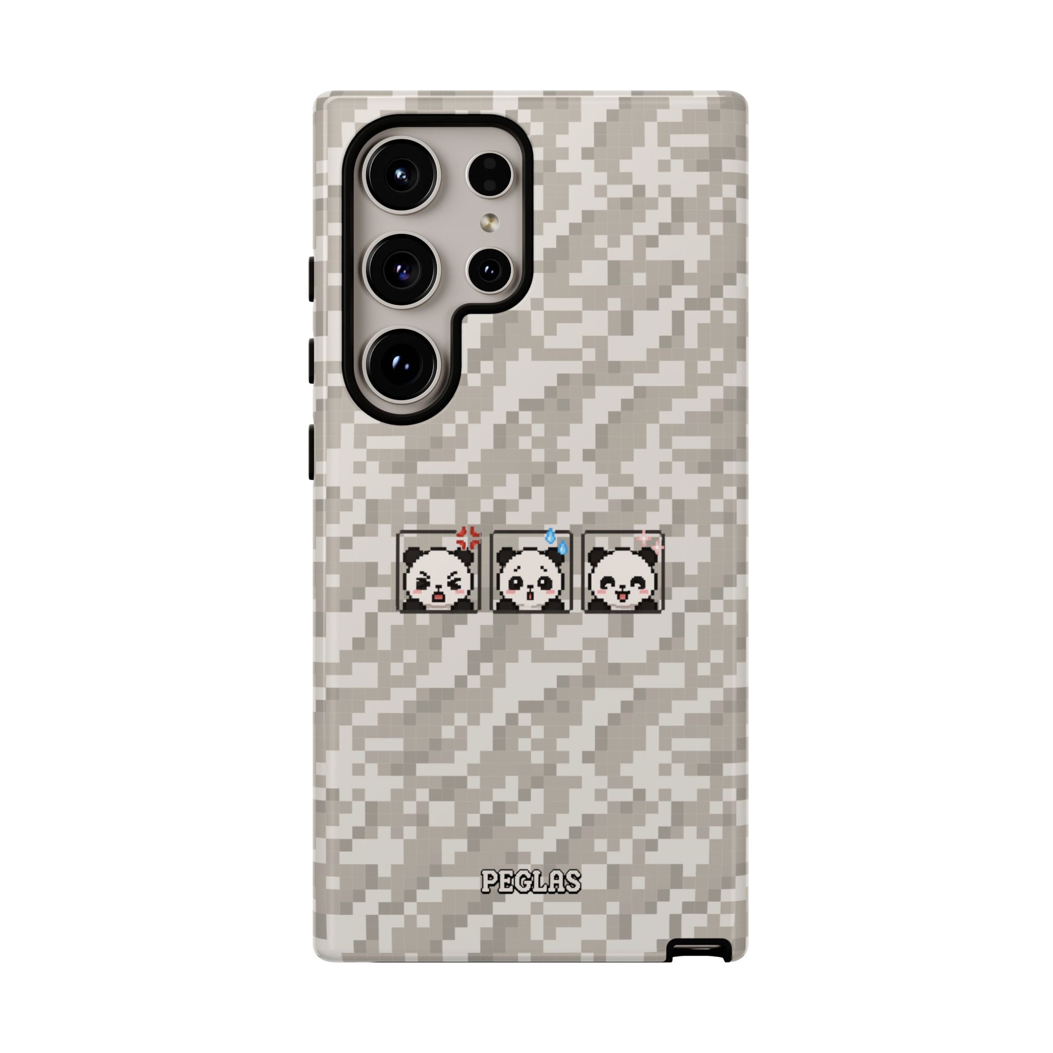Pixel Panda Emojis Tough Phone Case