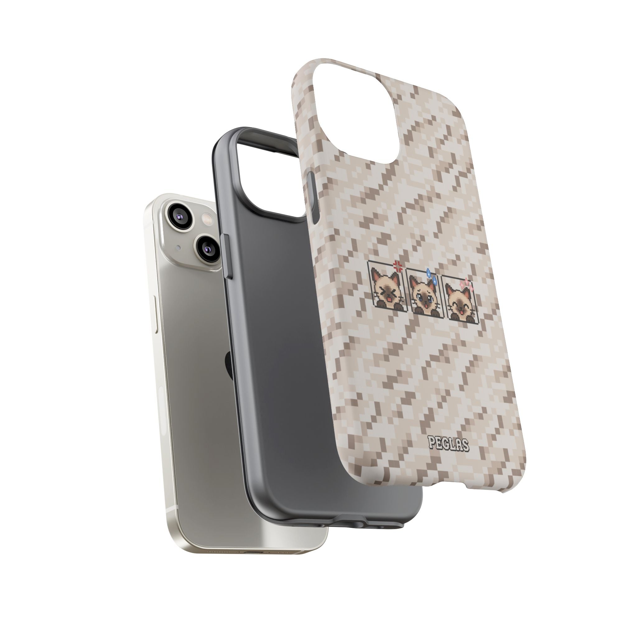 Pixel Cat Emojis Tough Phone Case