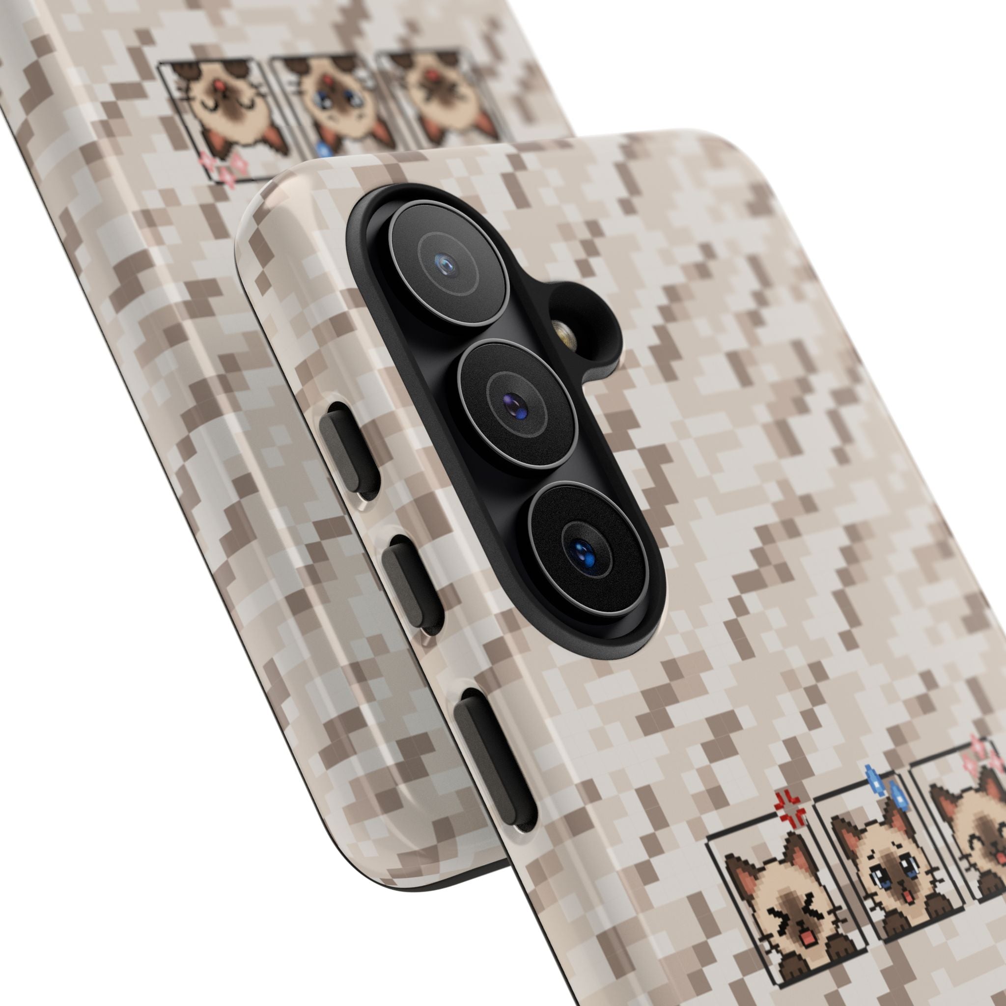 Pixel Cat Emojis Tough Phone Case