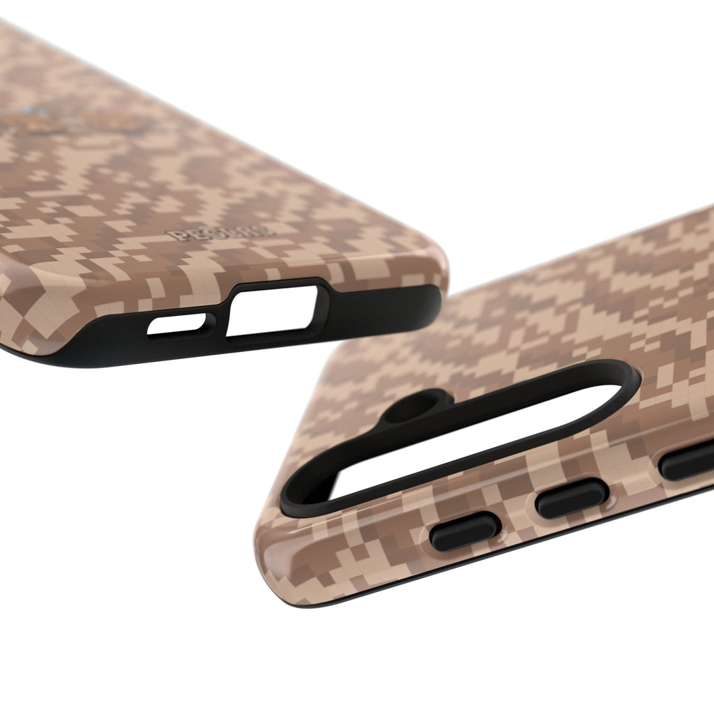 Pixel Teddy Emojis Brown Tough Phone Case