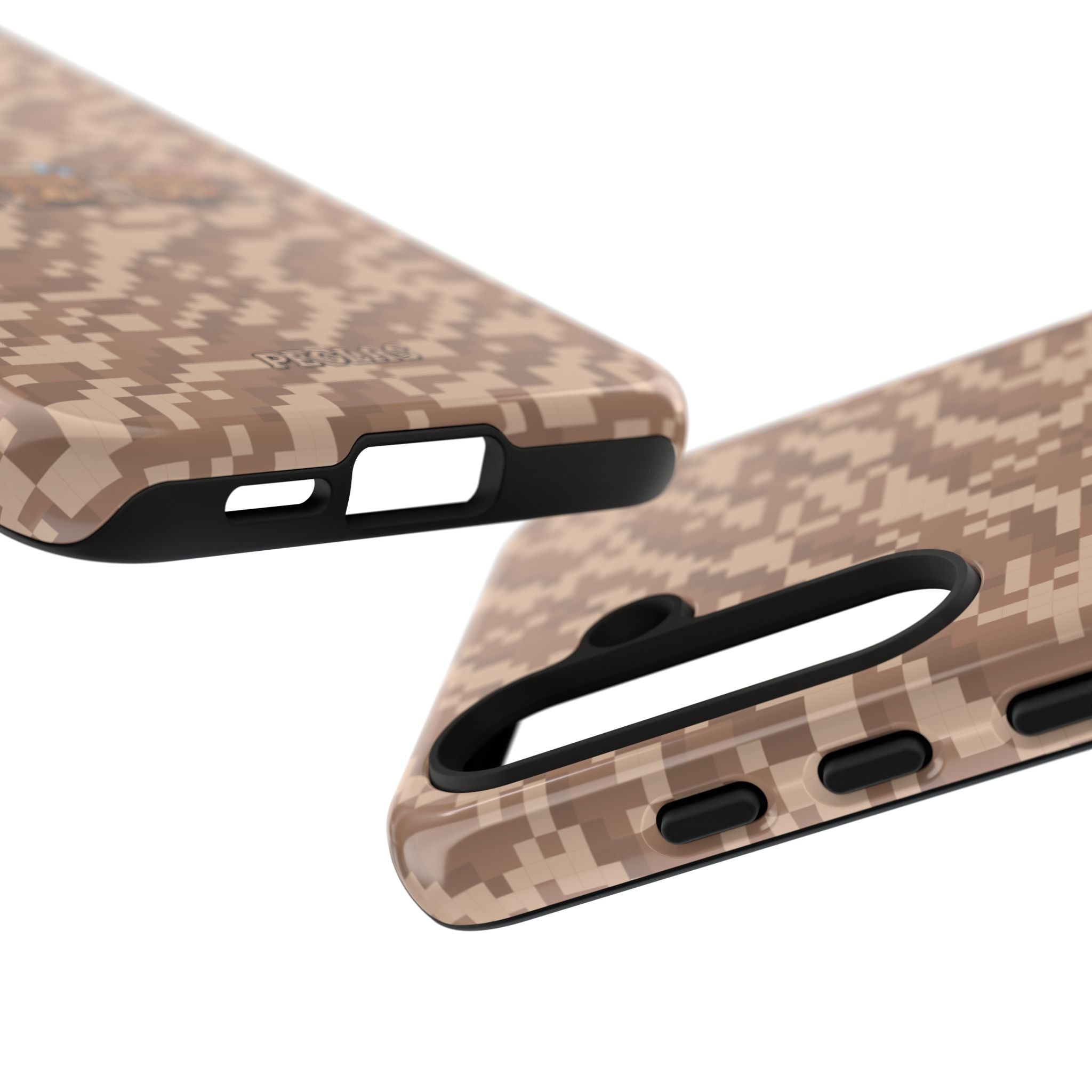 Pixel Teddy Emojis Brown Tough Phone Case