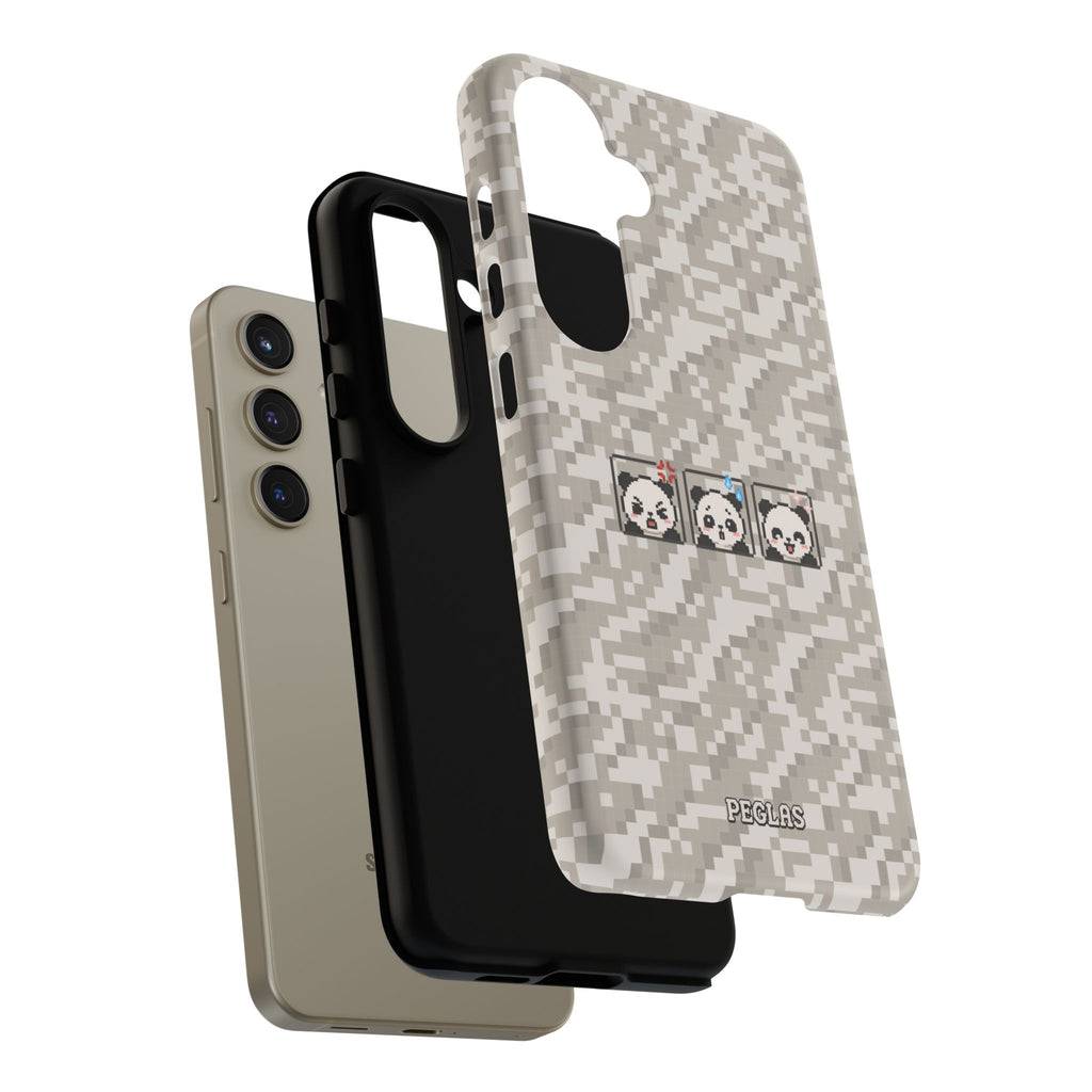 Pixel Panda Emojis Tough Phone Case