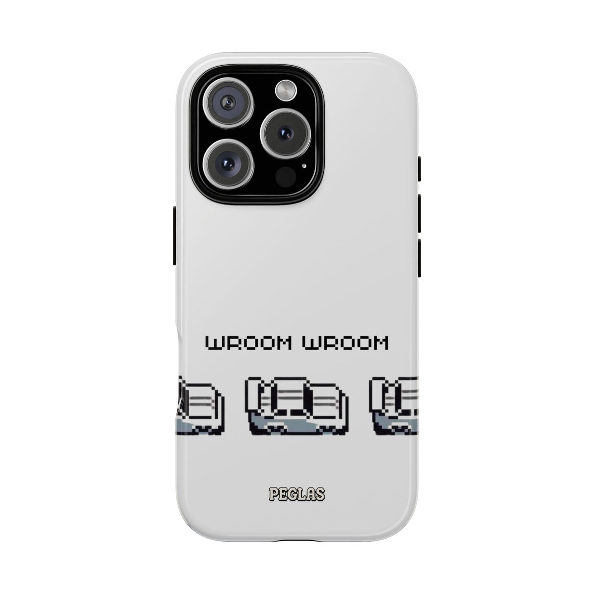 Retro Pixel Cars Phone Case — "Wroom Wroom" Tough Phone Cover