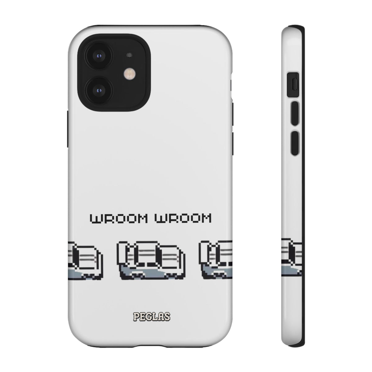 Retro Pixel Cars Phone Case — "Wroom Wroom" Tough Phone Cover