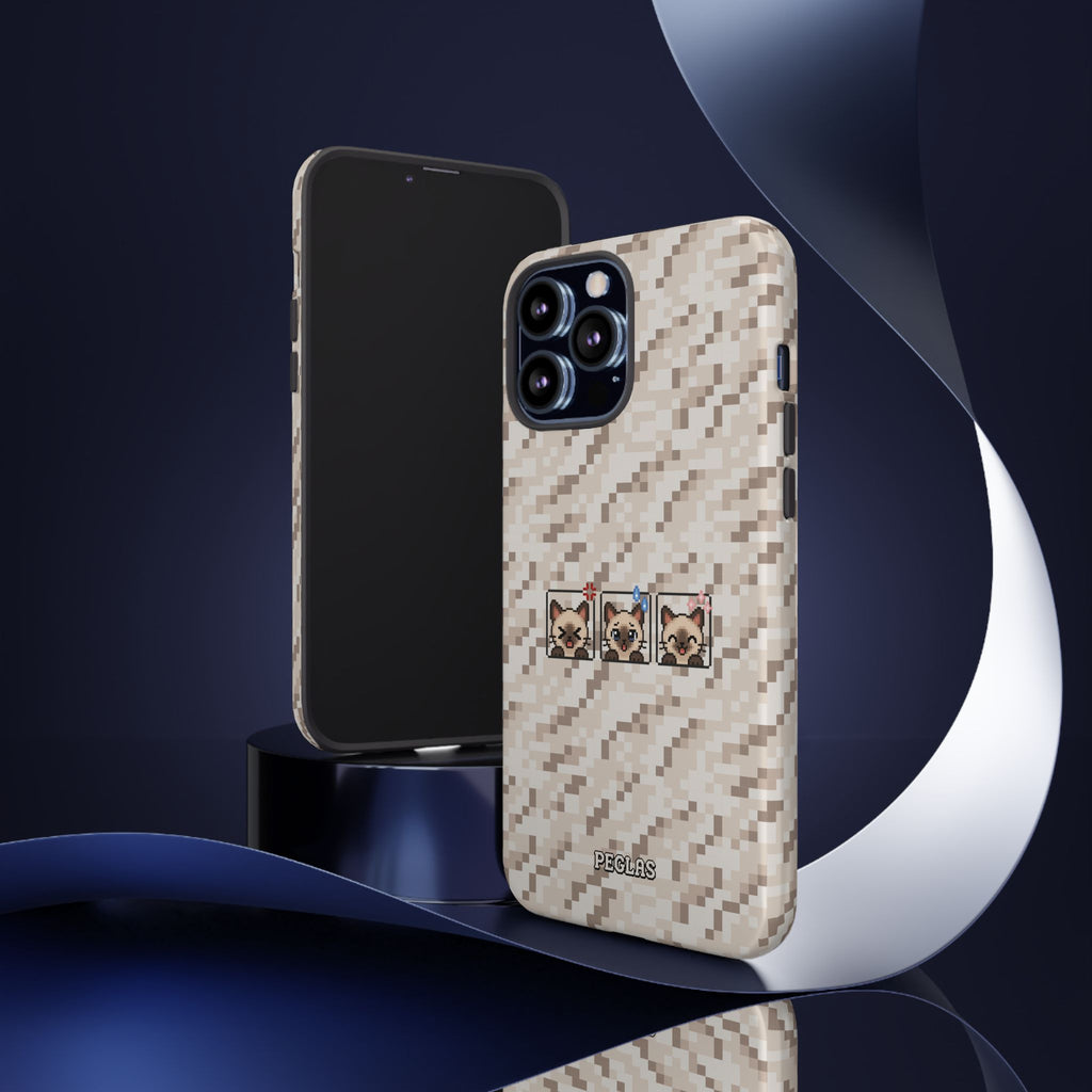 Pixel Cat Emojis Tough Phone Case