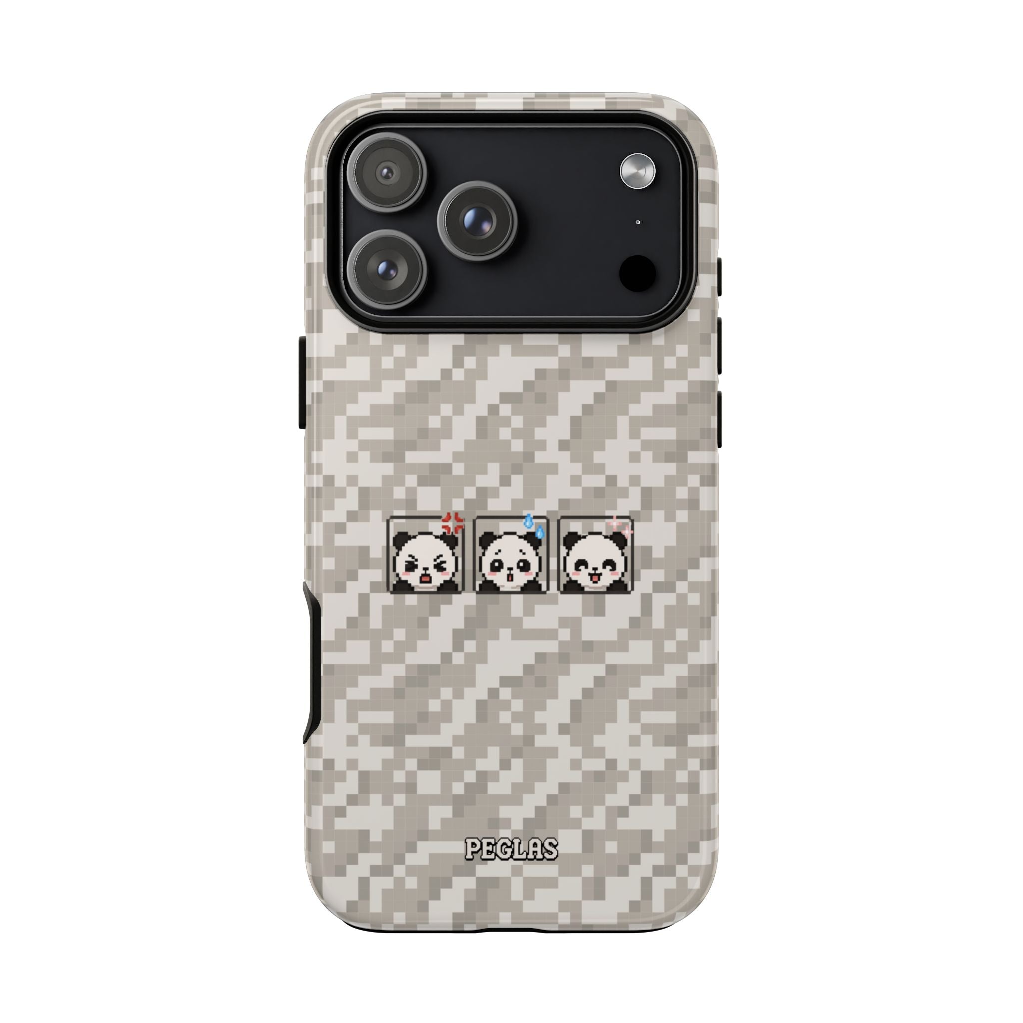 Pixel Panda Emojis Tough Phone Case