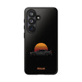 Vintage Black Sports Car Phone Case — Retro Sunset Design