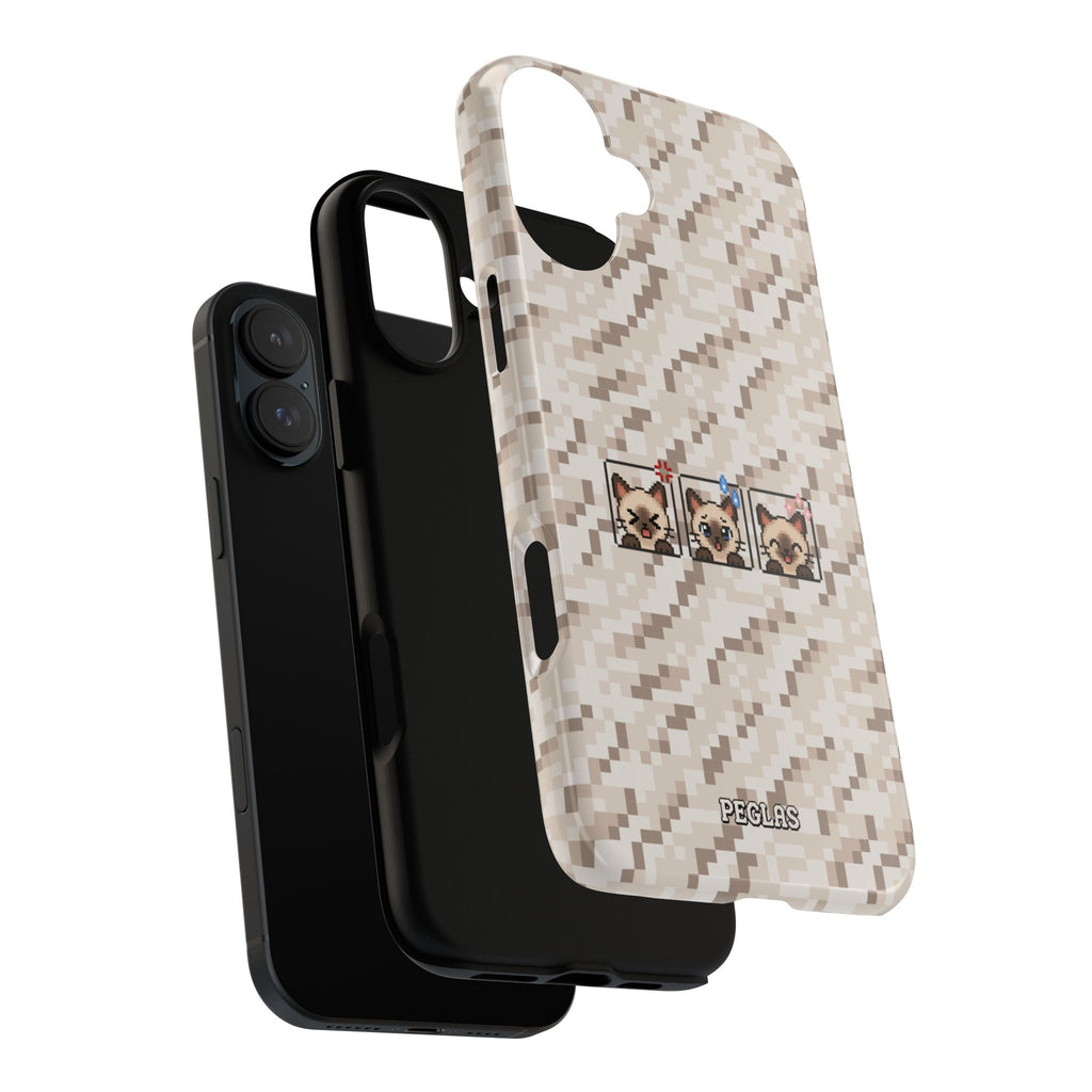 Pixel Cat Emojis Tough Phone Case