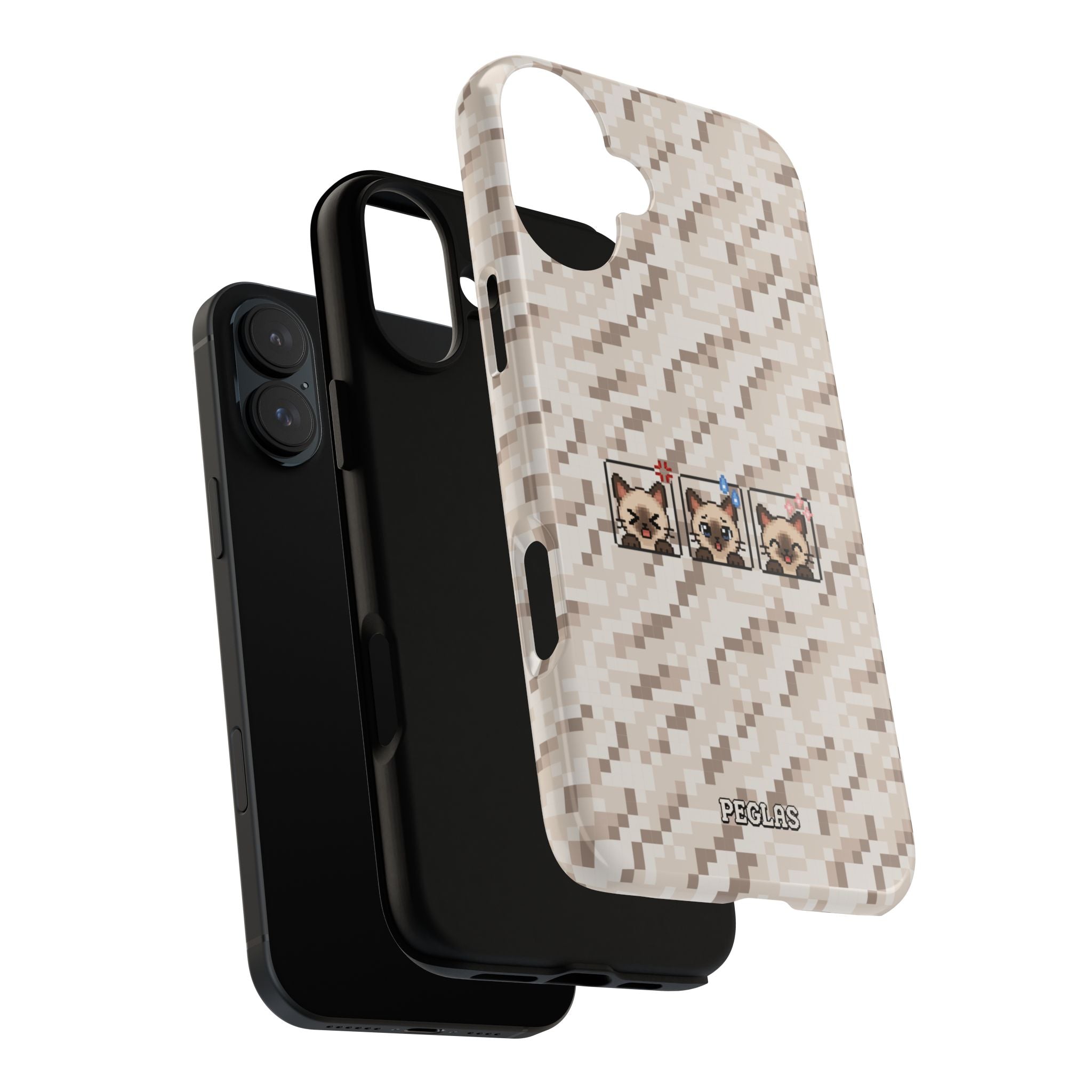 Pixel Cat Emojis Tough Phone Case