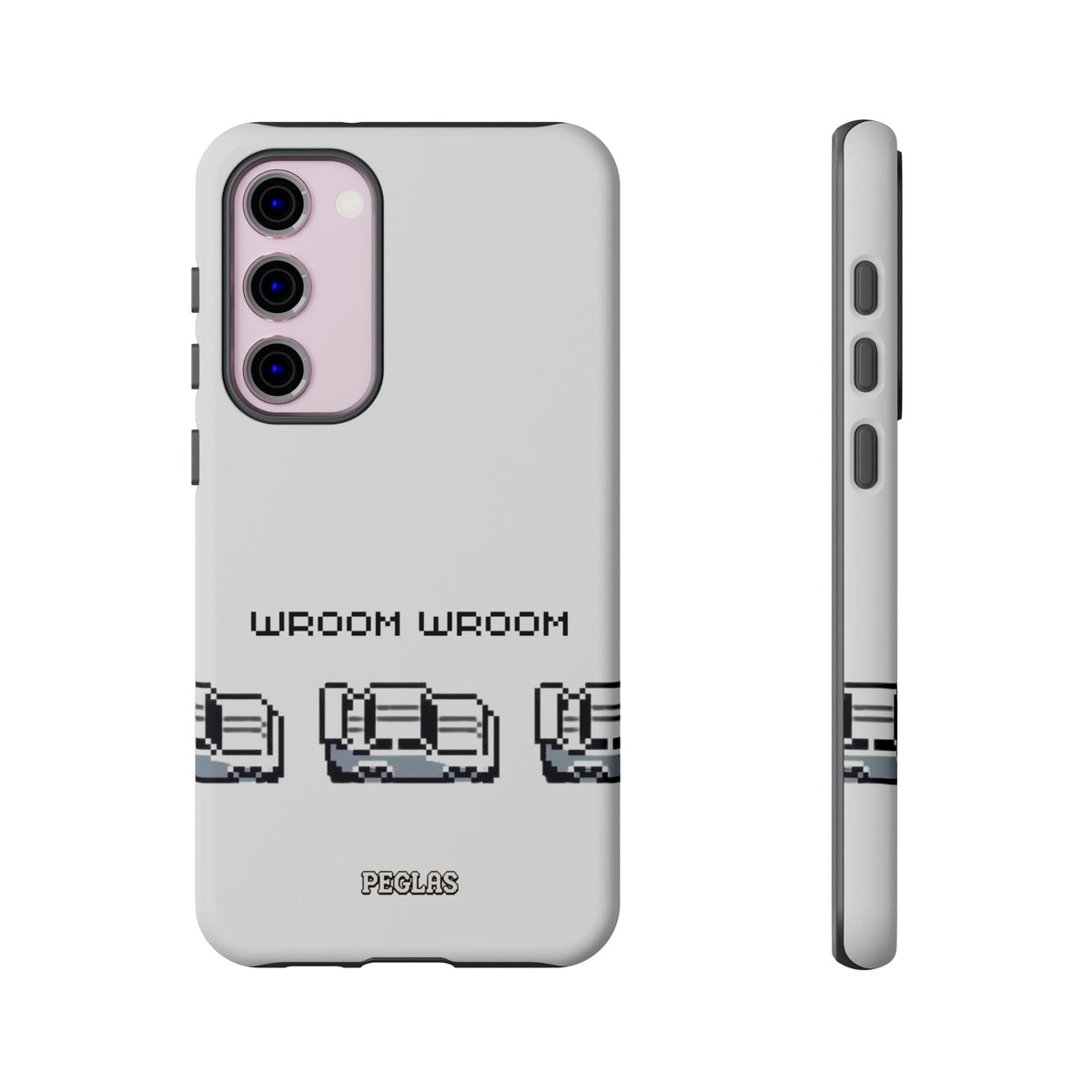 Retro Pixel Cars Phone Case — "Wroom Wroom" Tough Phone Cover