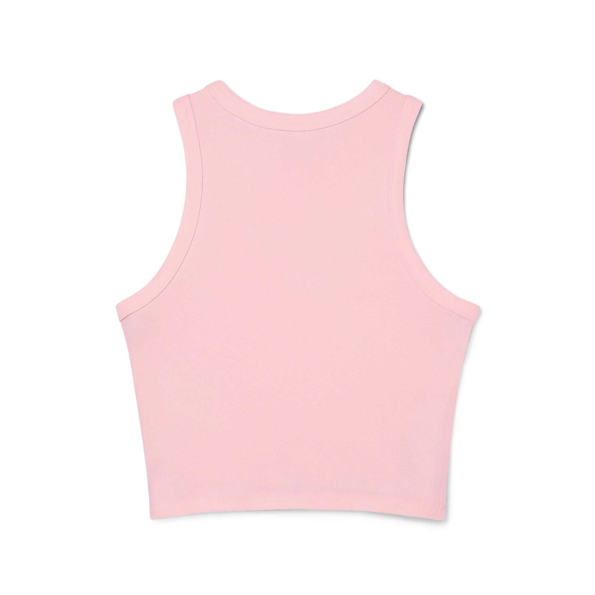 Dripping Red Lips Racer Tank — Women's Micro Rib Crop Top