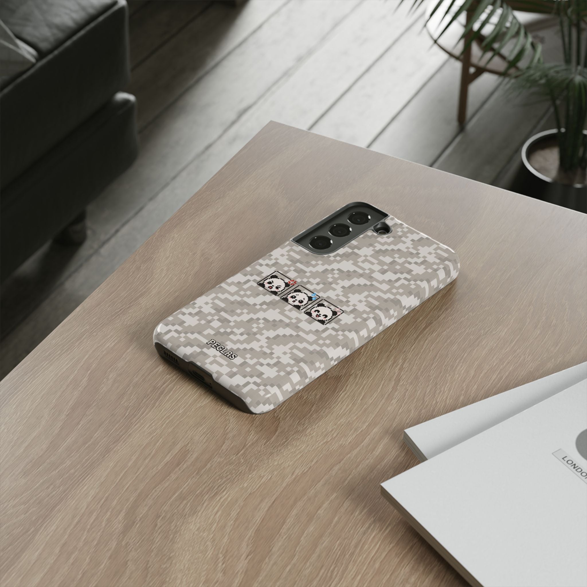 Pixel Panda Emojis Tough Phone Case