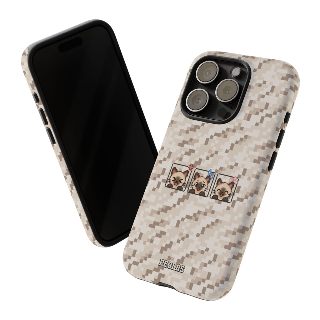 Pixel Cat Emojis Tough Phone Case