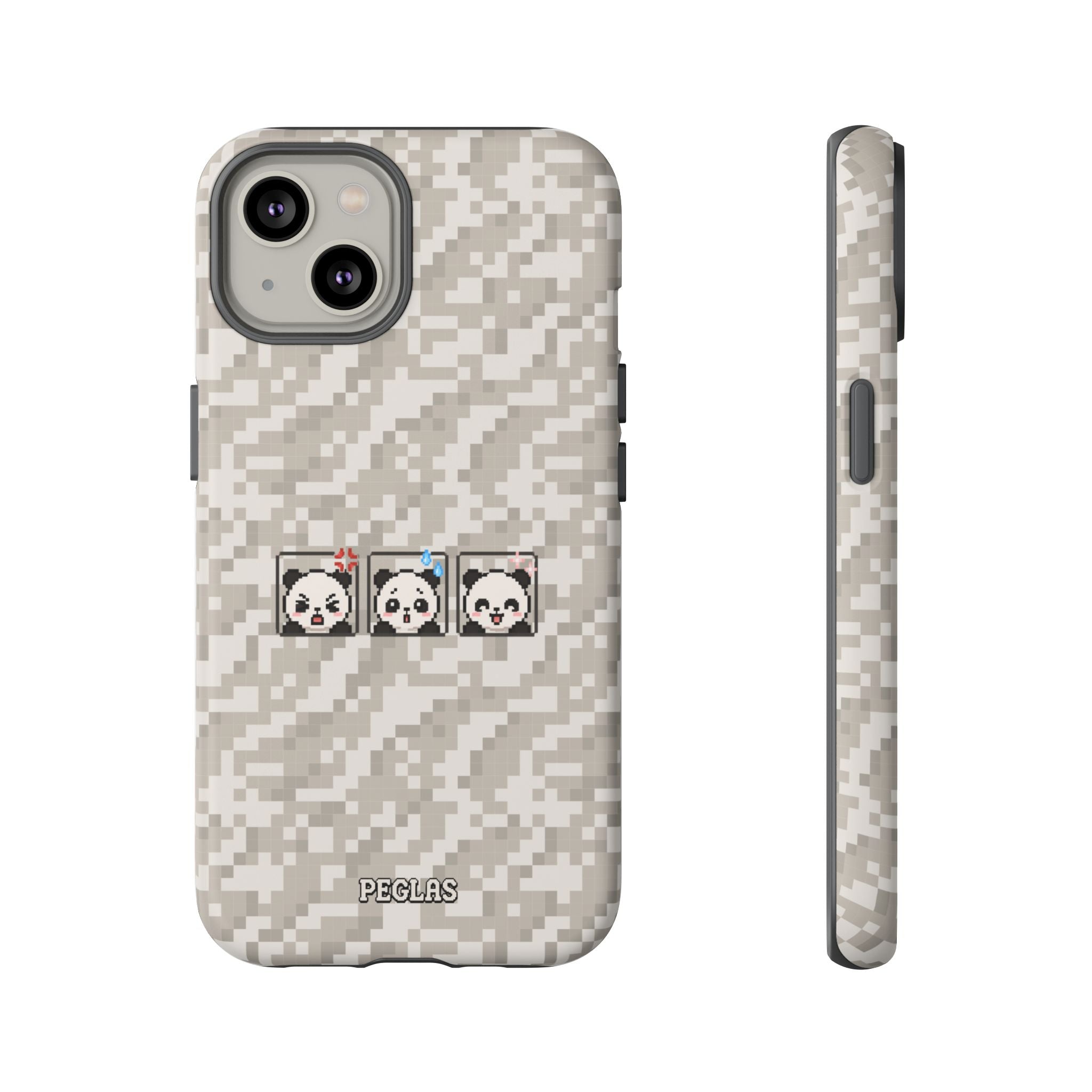 Pixel Panda Emojis Tough Phone Case