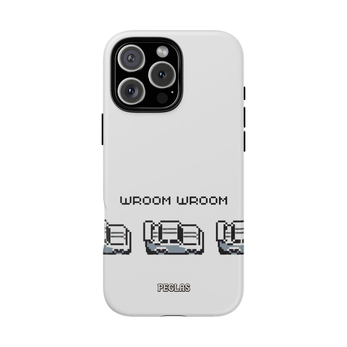 Retro Pixel Cars Phone Case — "Wroom Wroom" Tough Phone Cover