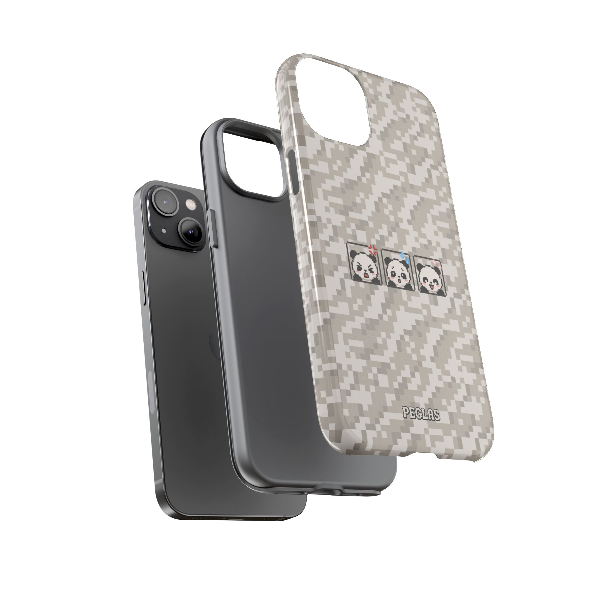 Pixel Panda Emojis Tough Phone Case