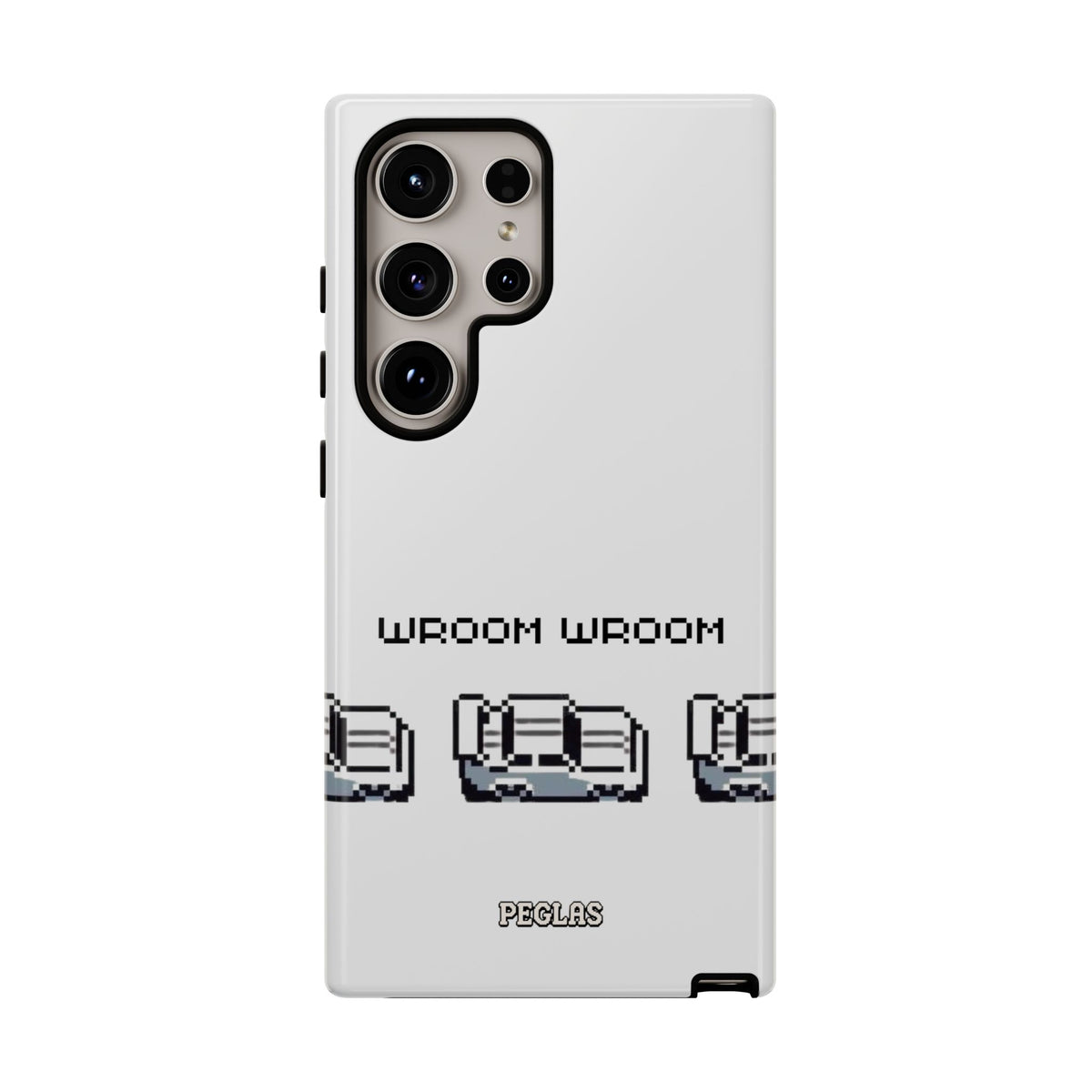 Retro Pixel Cars Phone Case — "Wroom Wroom" Tough Phone Cover