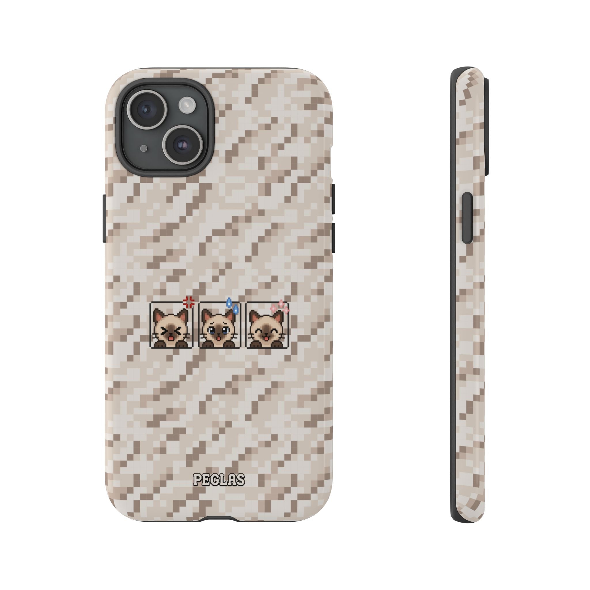 Pixel Cat Emojis Tough Phone Case