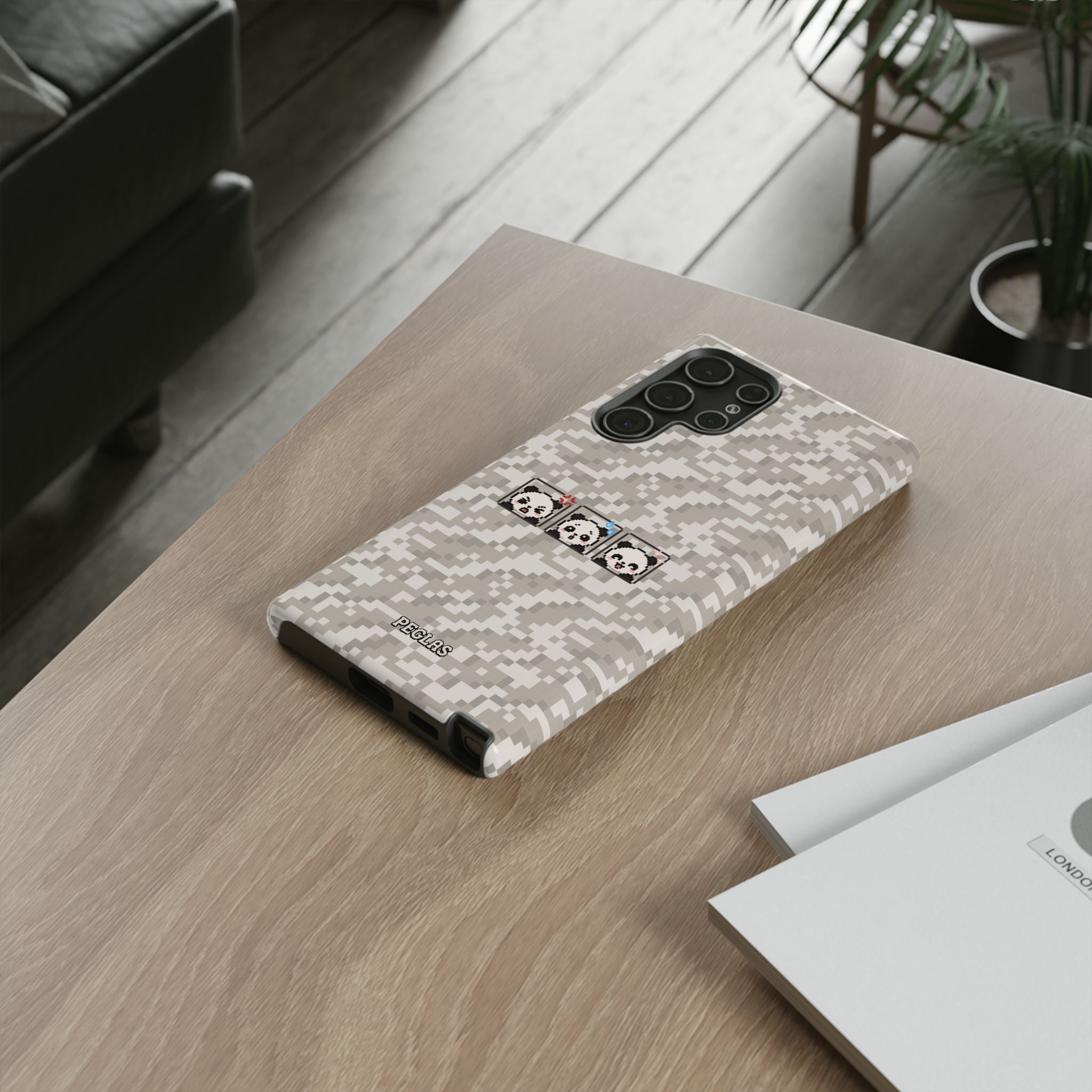 Pixel Panda Emojis Tough Phone Case