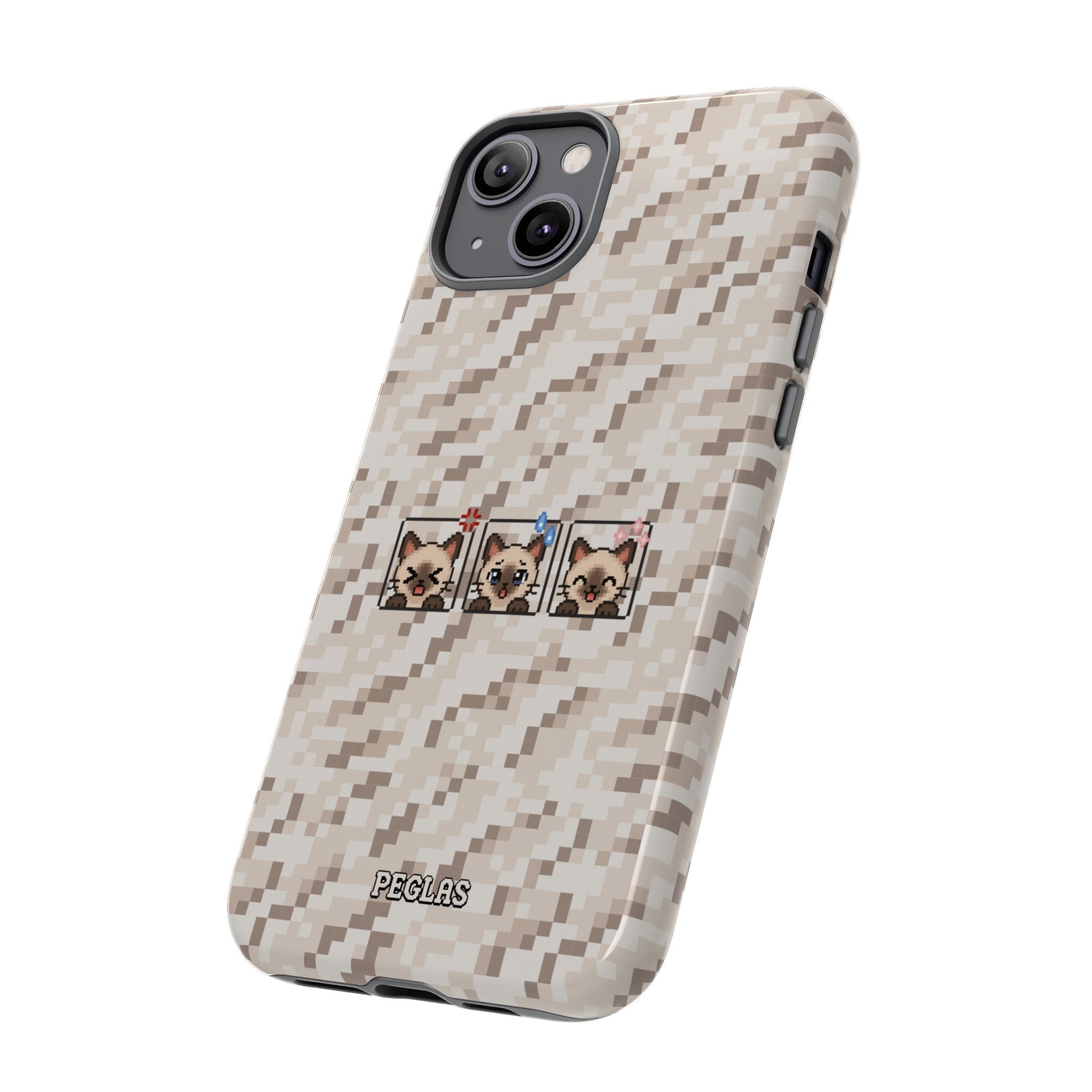 Pixel Cat Emojis Tough Phone Case