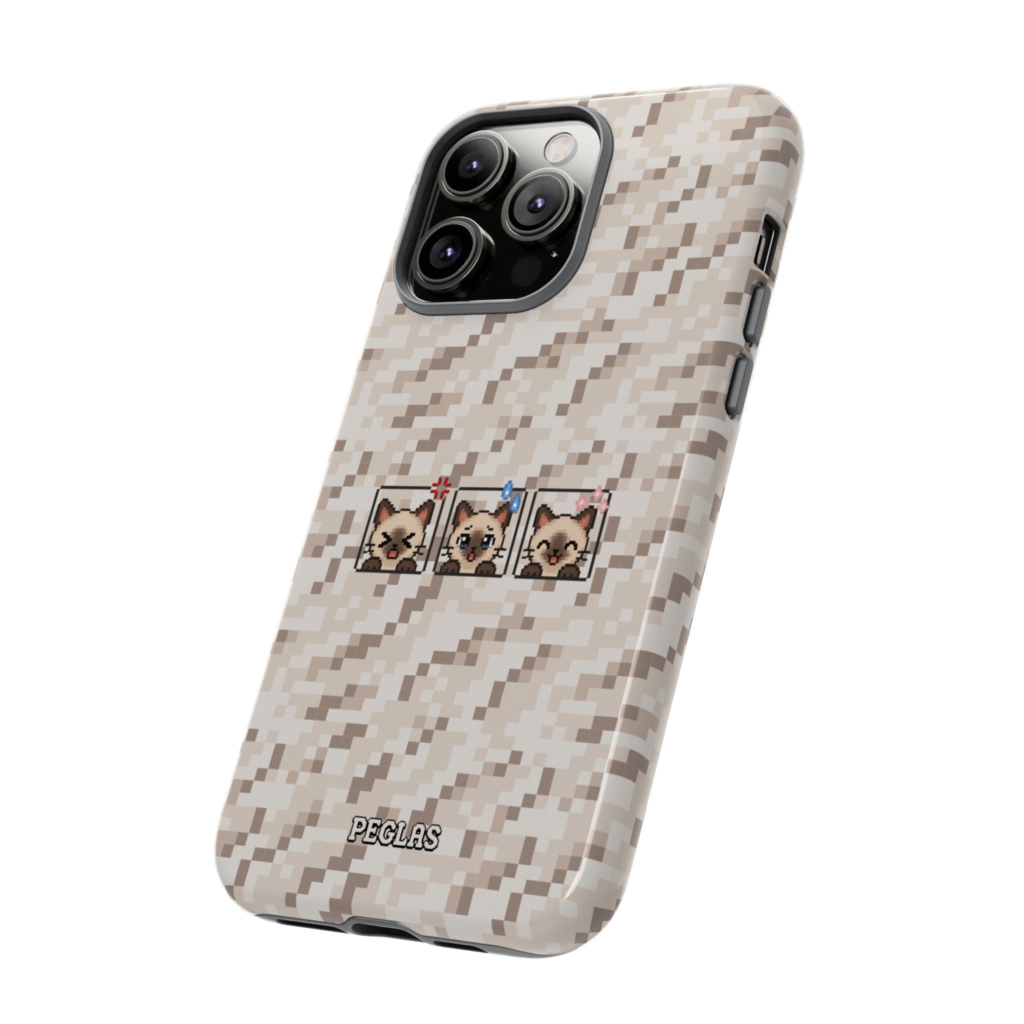 Pixel Cat Emojis Tough Phone Case