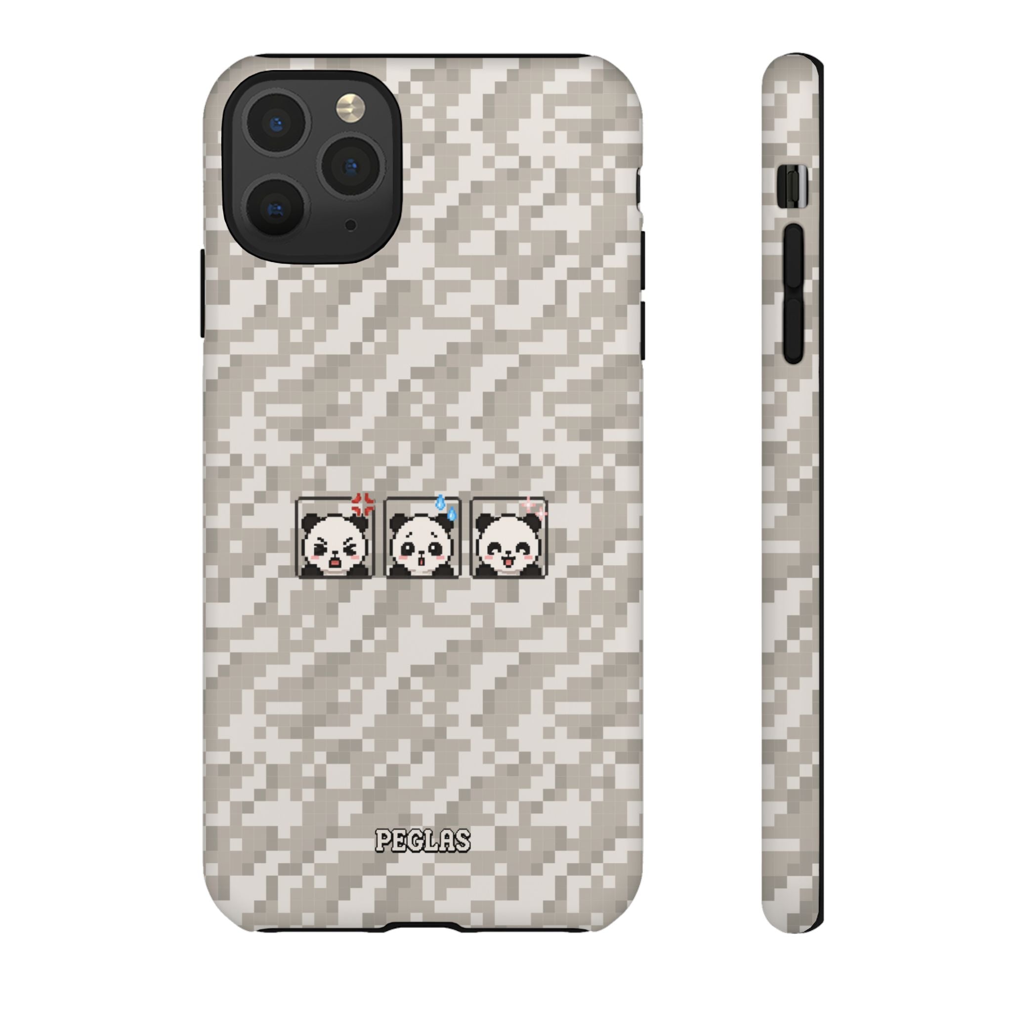 Pixel Panda Emojis Tough Phone Case