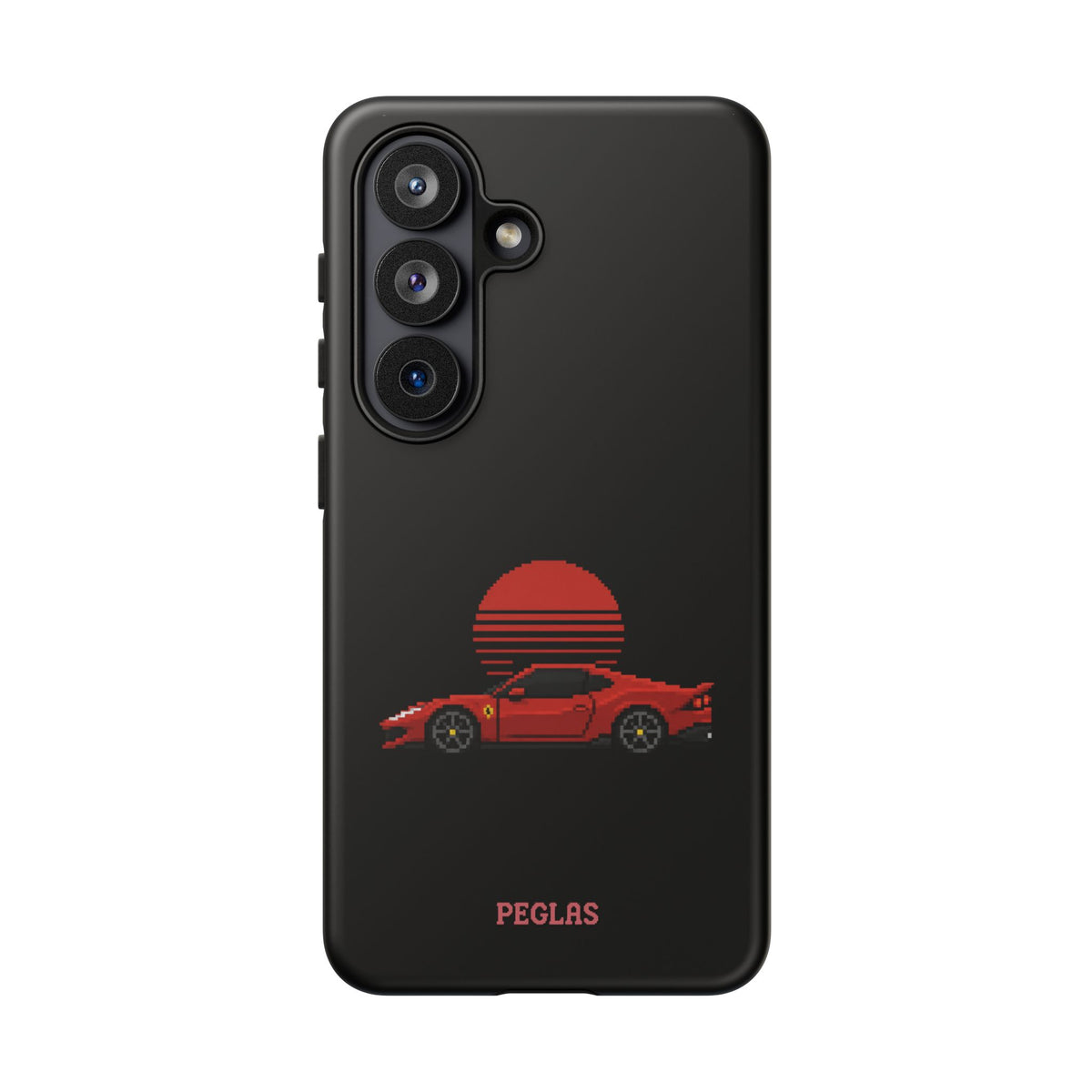 Vintage Red Sports Car Phone Case – Retro Sunset Design