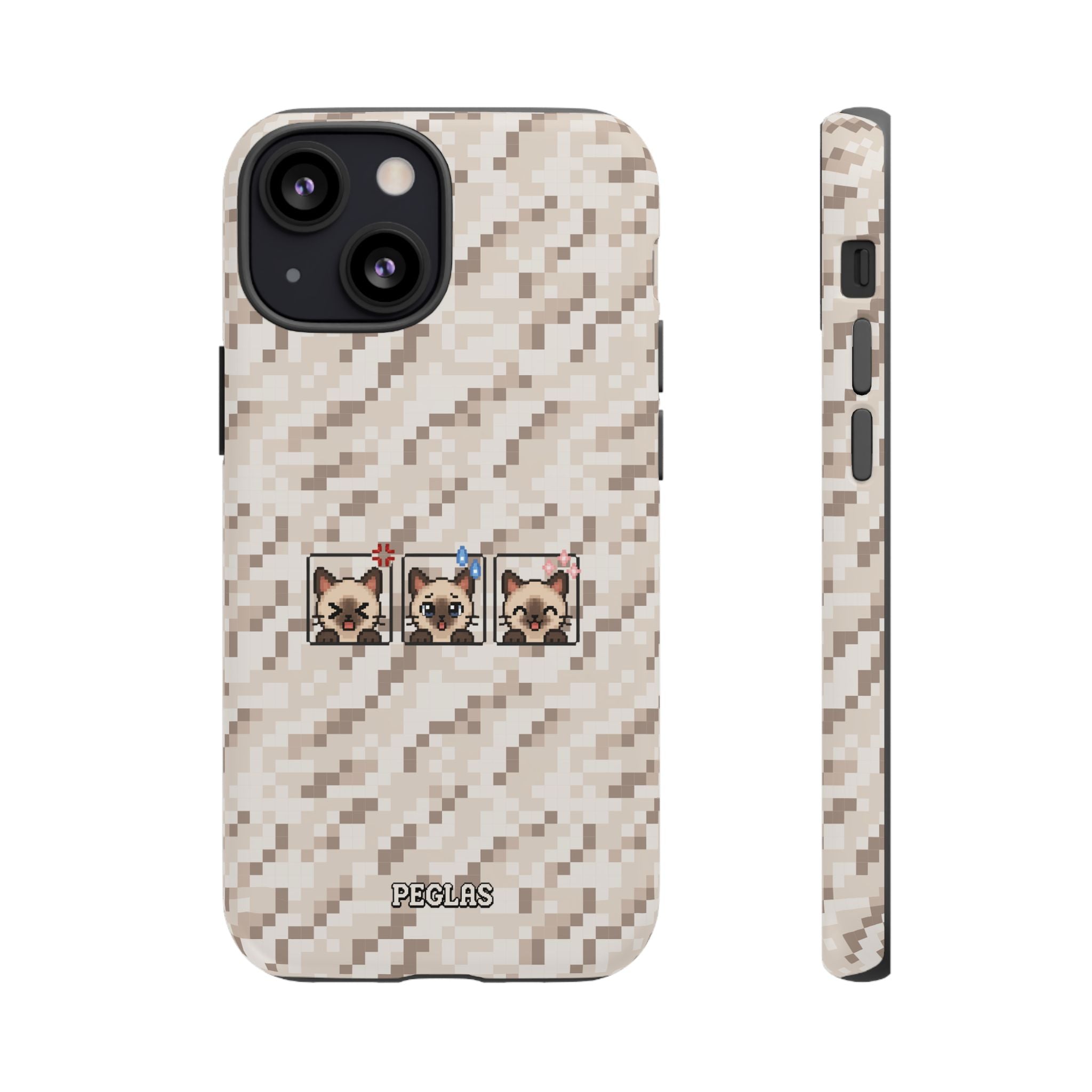 Pixel Cat Emojis Tough Phone Case