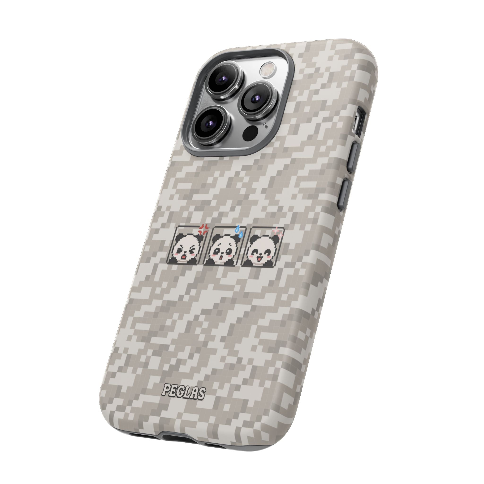 Pixel Panda Emojis Tough Phone Case