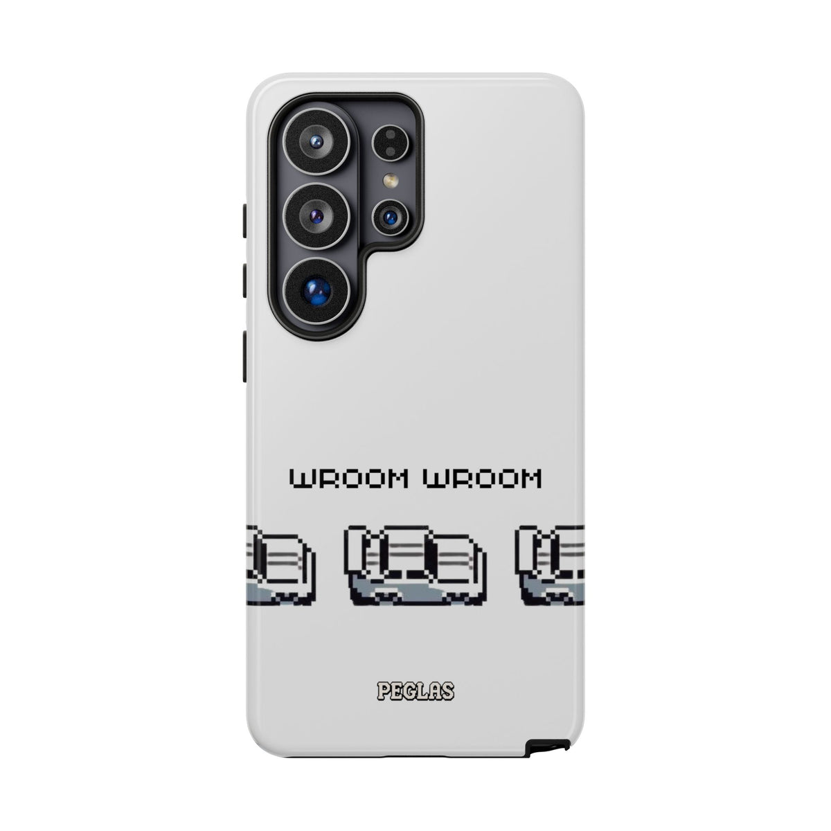 Retro Pixel Cars Phone Case — "Wroom Wroom" Tough Phone Cover