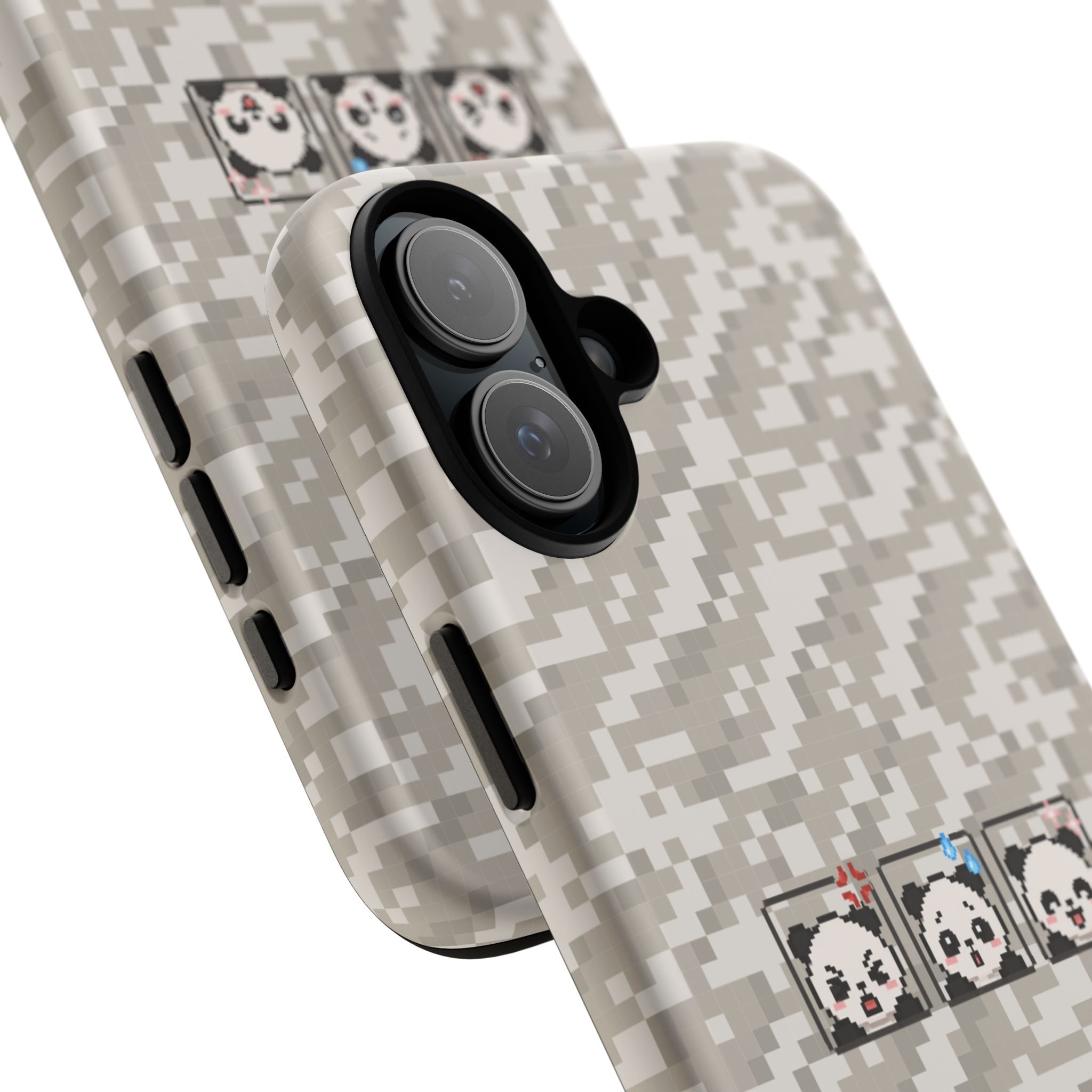 Pixel Panda Emojis Tough Phone Case