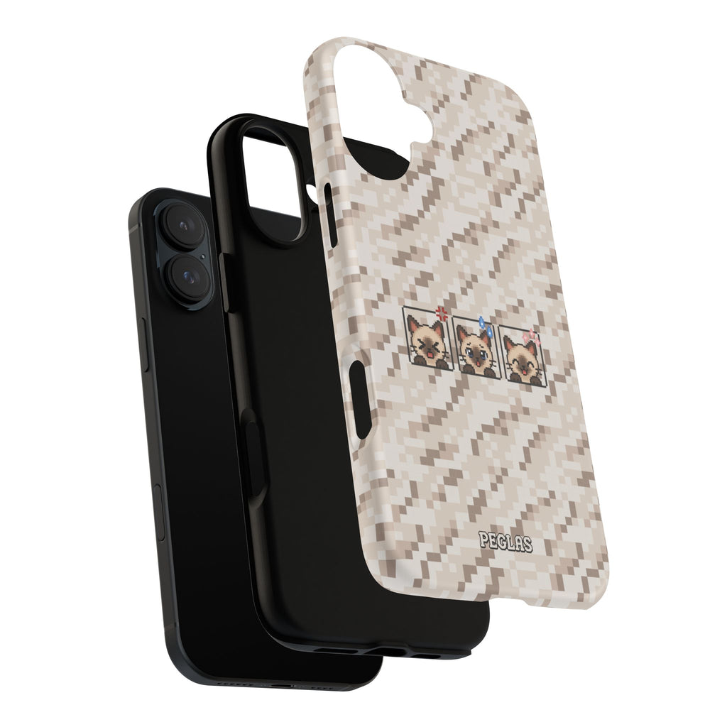 Pixel Cat Emojis Tough Phone Case