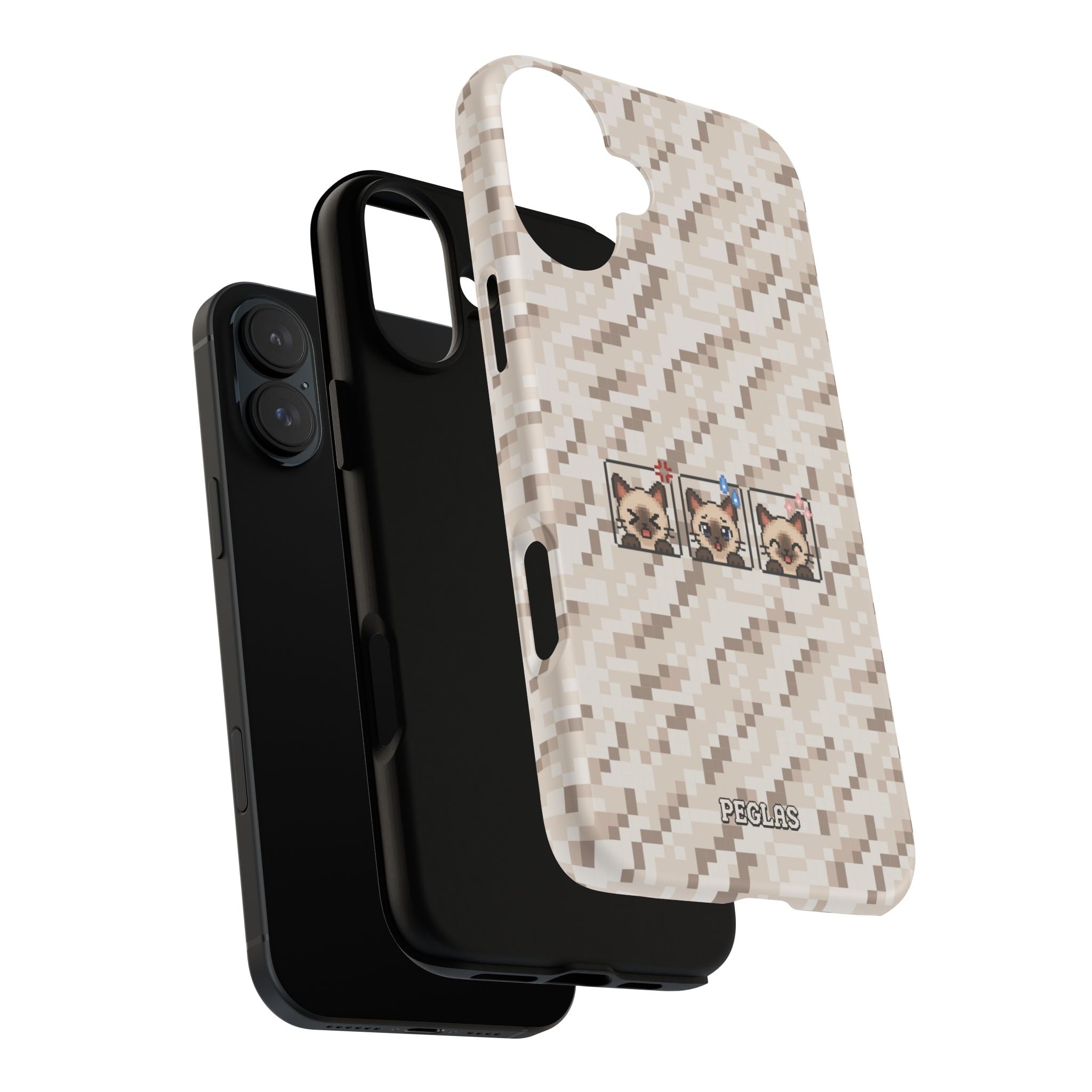 Pixel Cat Emojis Tough Phone Case