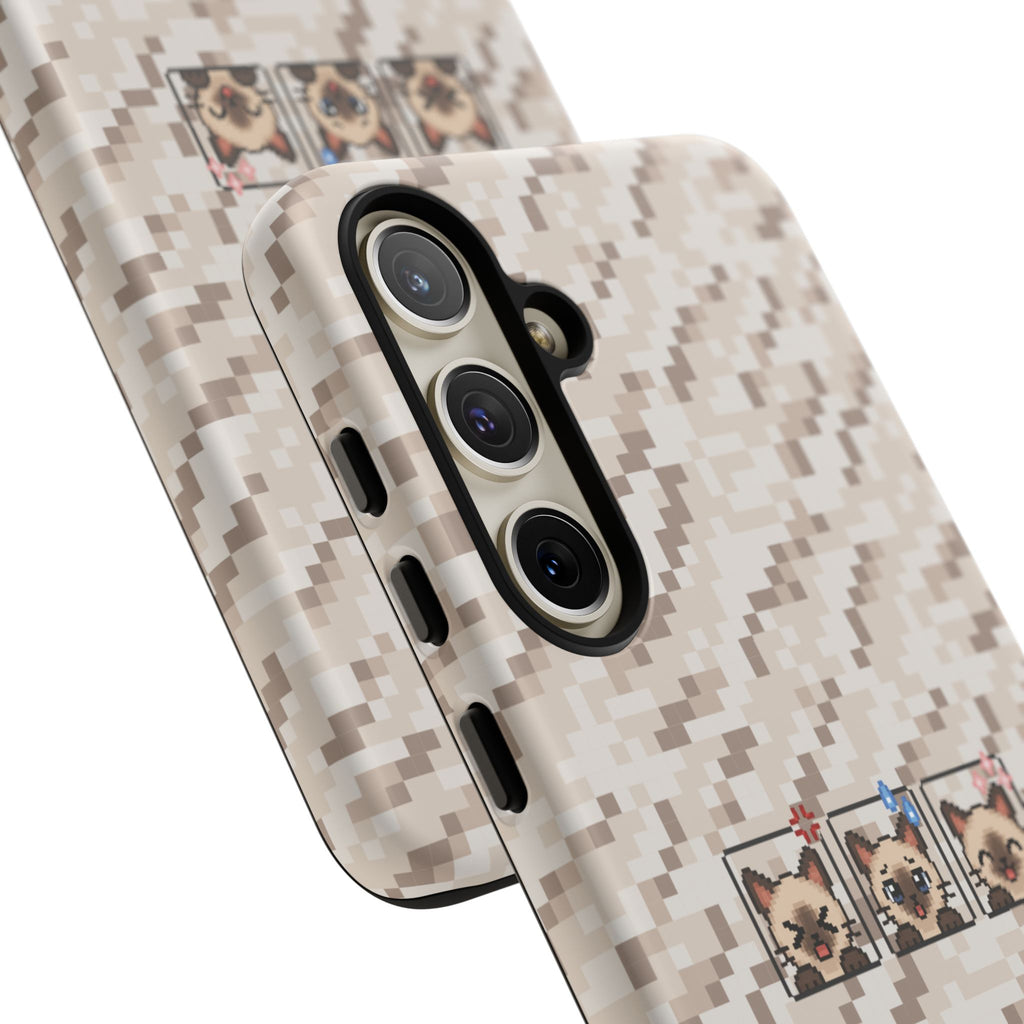 Pixel Cat Emojis Tough Phone Case