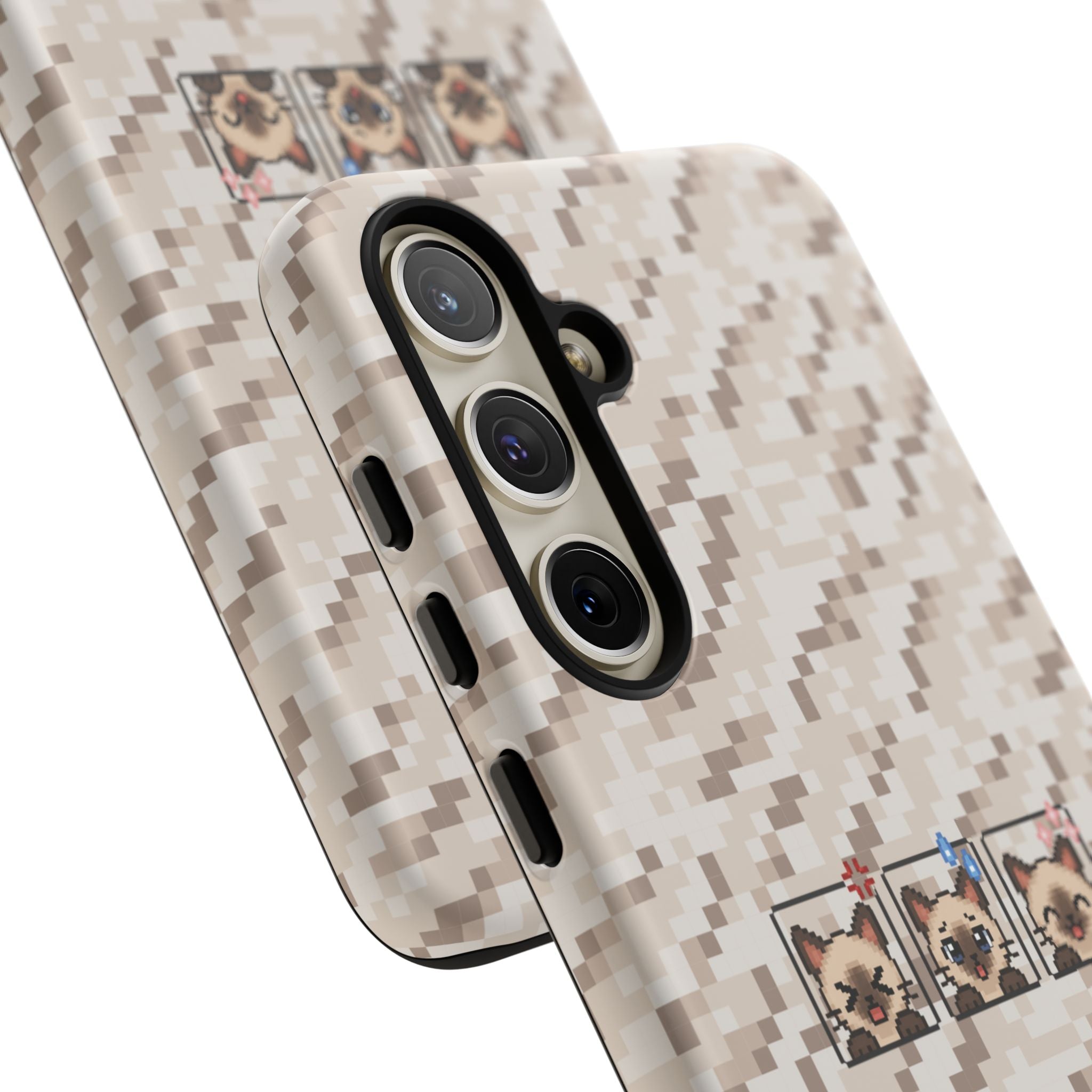 Pixel Cat Emojis Tough Phone Case
